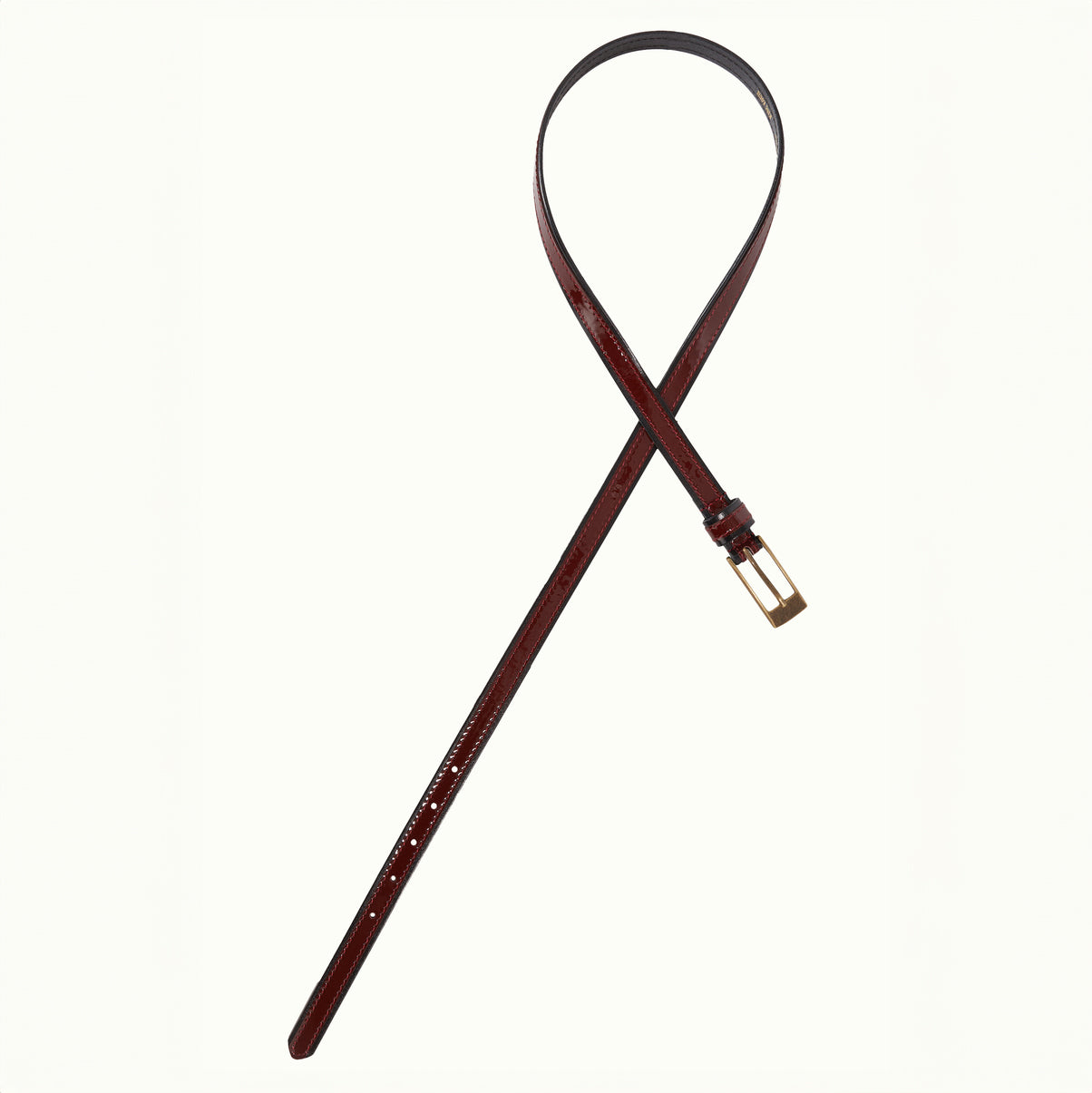 Cabernet red leather belt