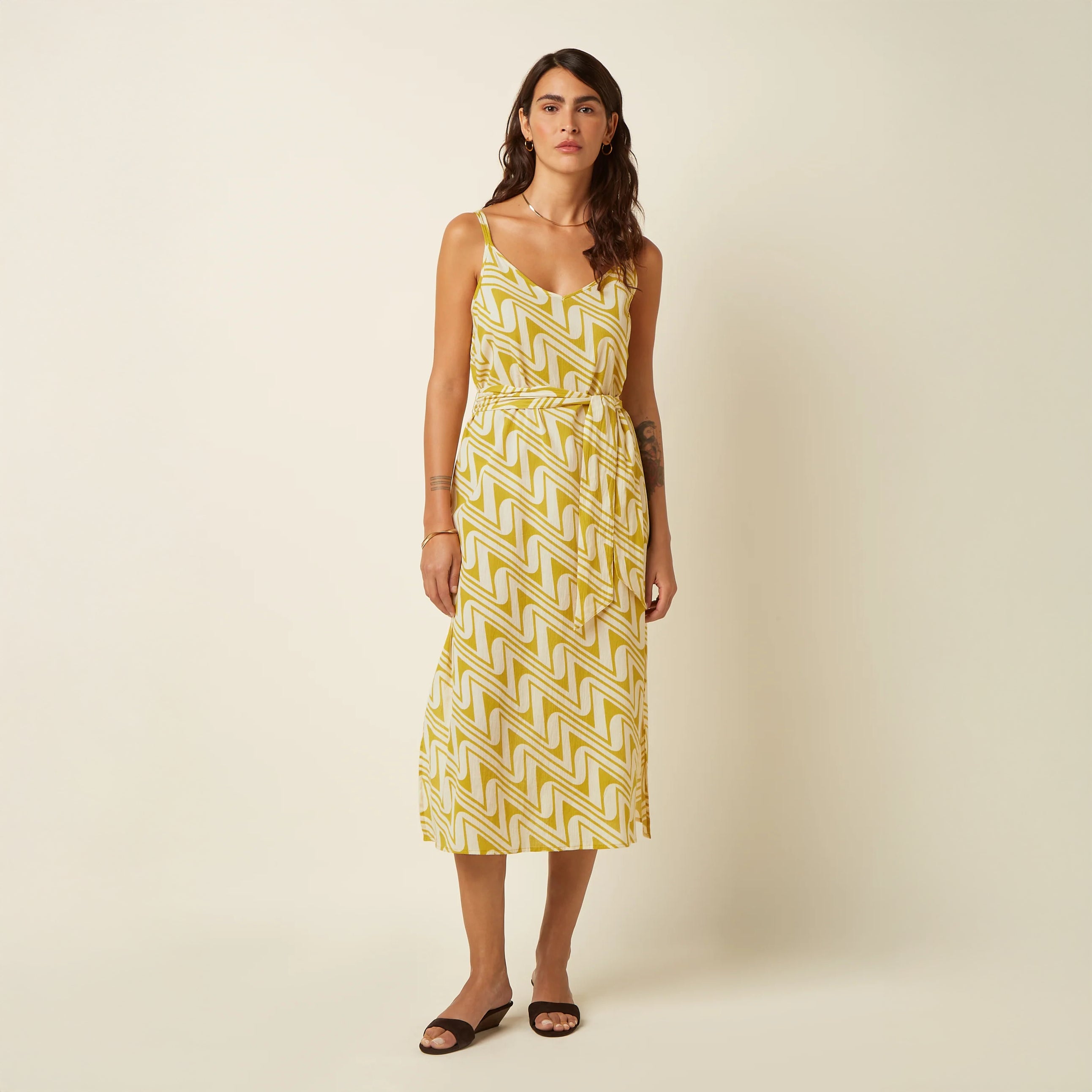 Vestido Nadya Midaxi Dress Laguna Woven