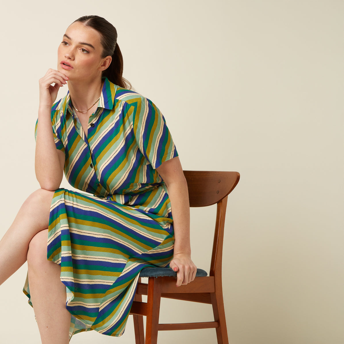 Olive Midi Dress Cliff