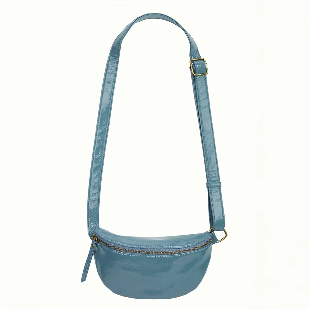 Bolso Pequeño de Charol Little Pack Azul