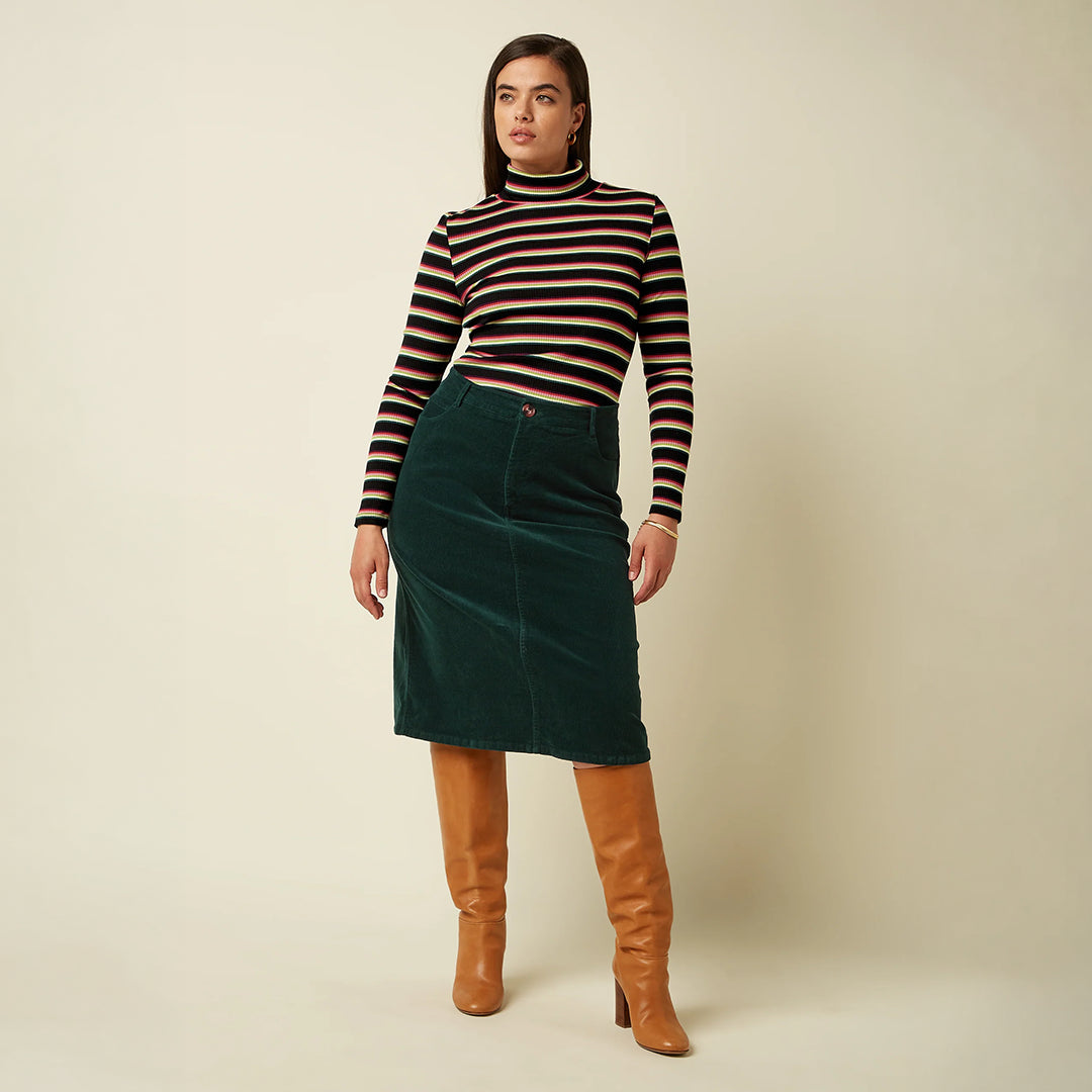 Jersey Rollneck Top Lottie Stripe