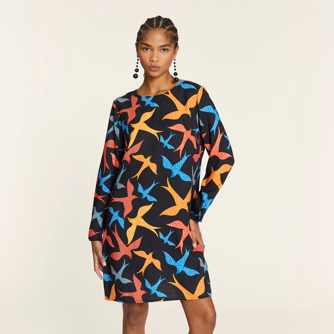 Vestido corto pájaros