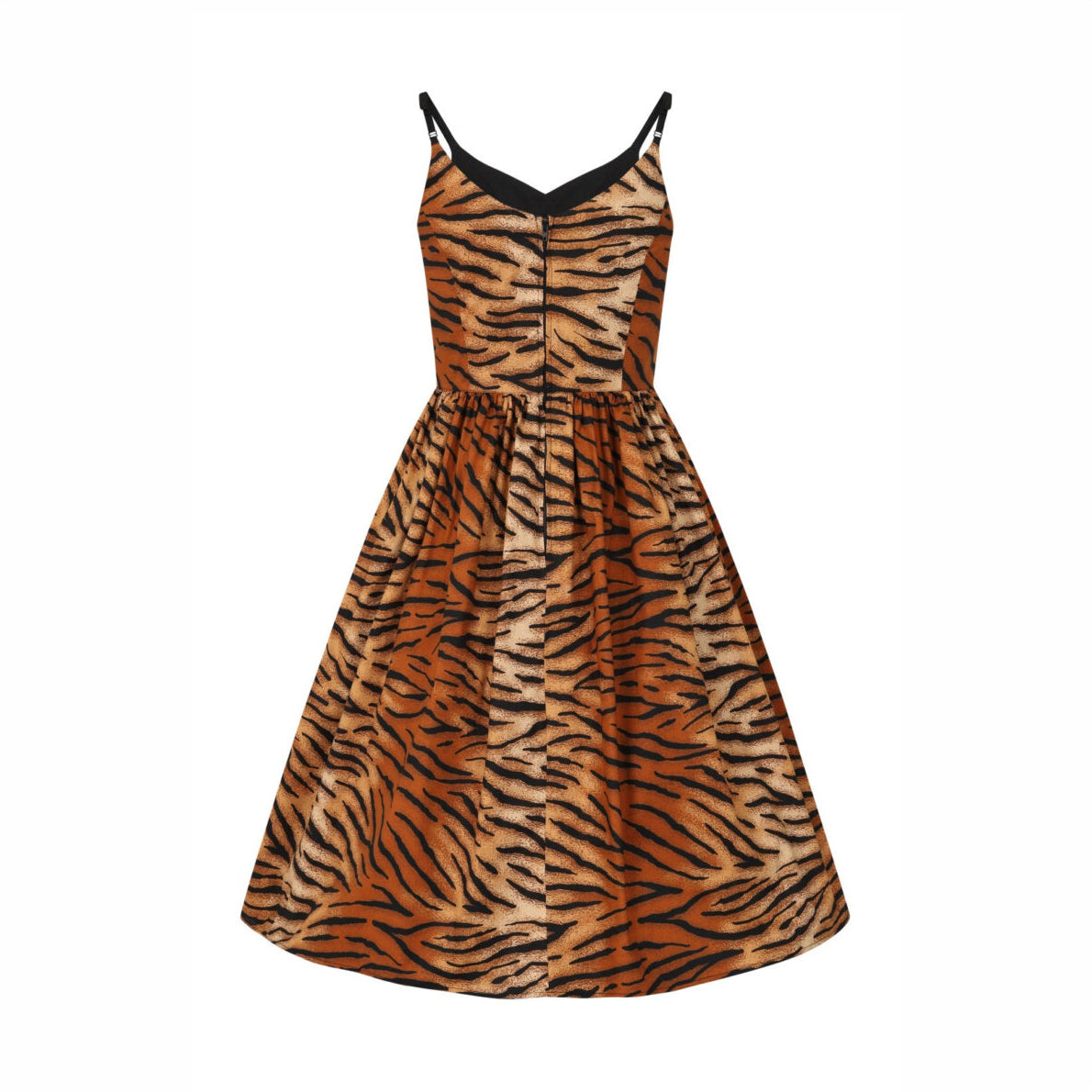 Vestido Estampado Tora 50s dress brown