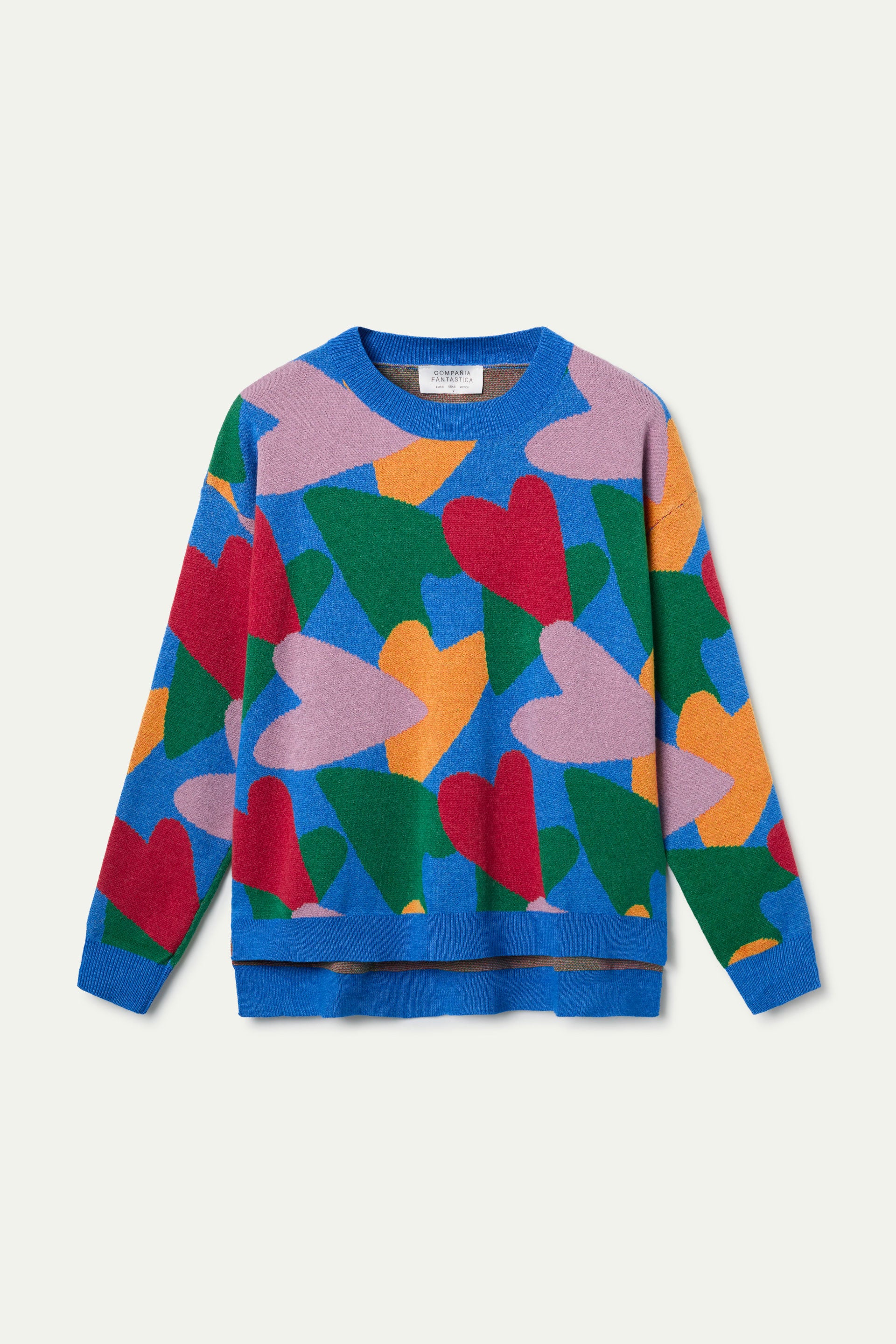 Jersey multicolor con corazones