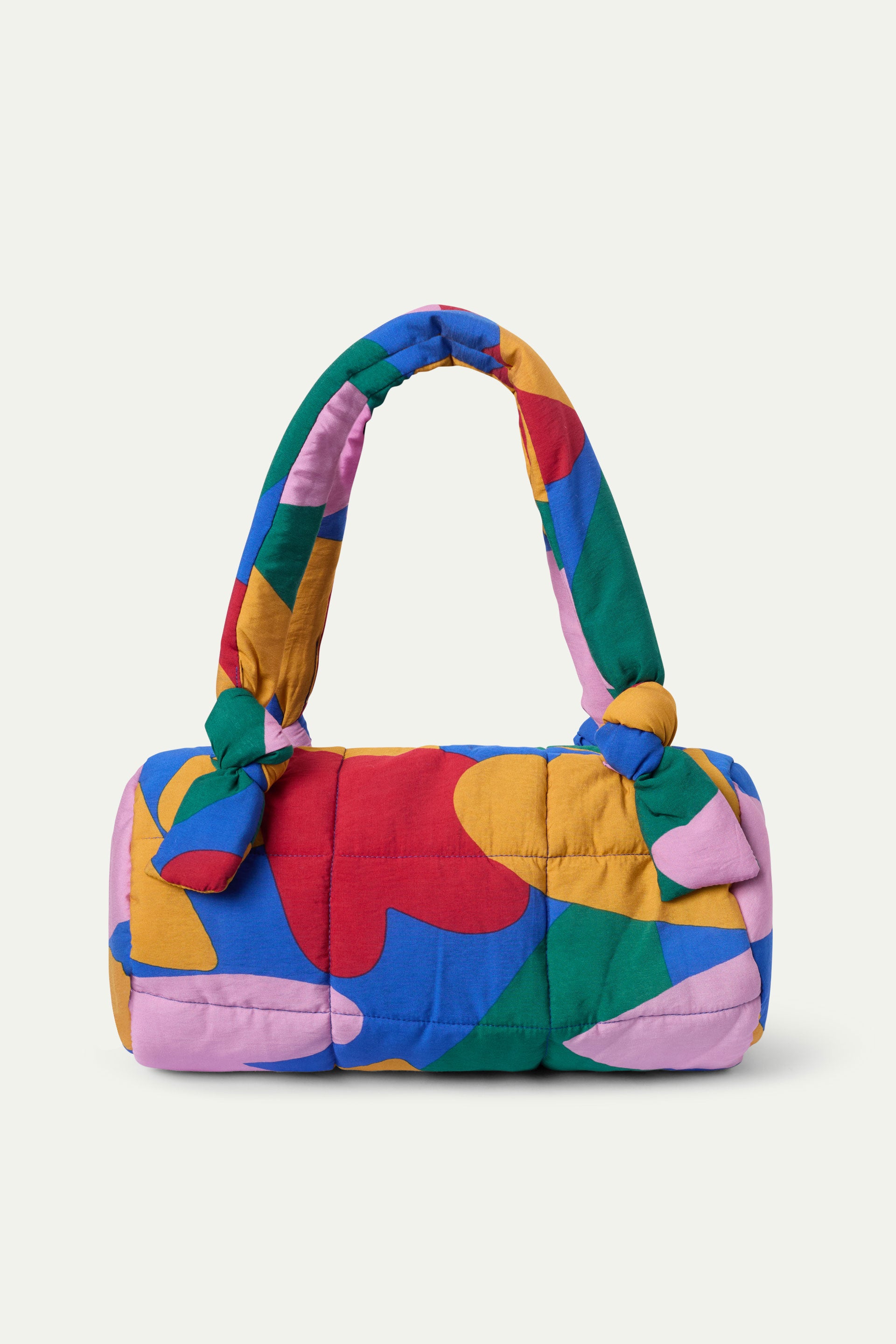 Bolso acolchado multicolor con corazones