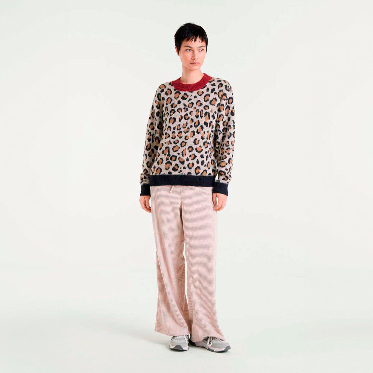 Jersey Jacquard Mini Leopard