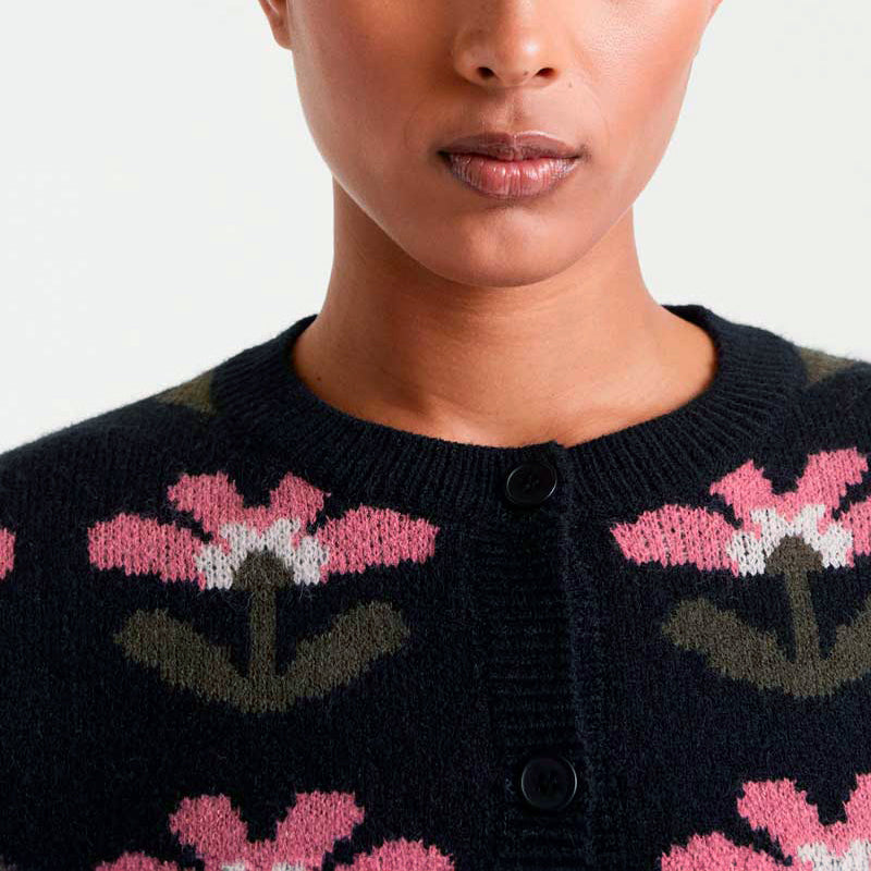 Baboushka Big Print Jacquard Cardigan