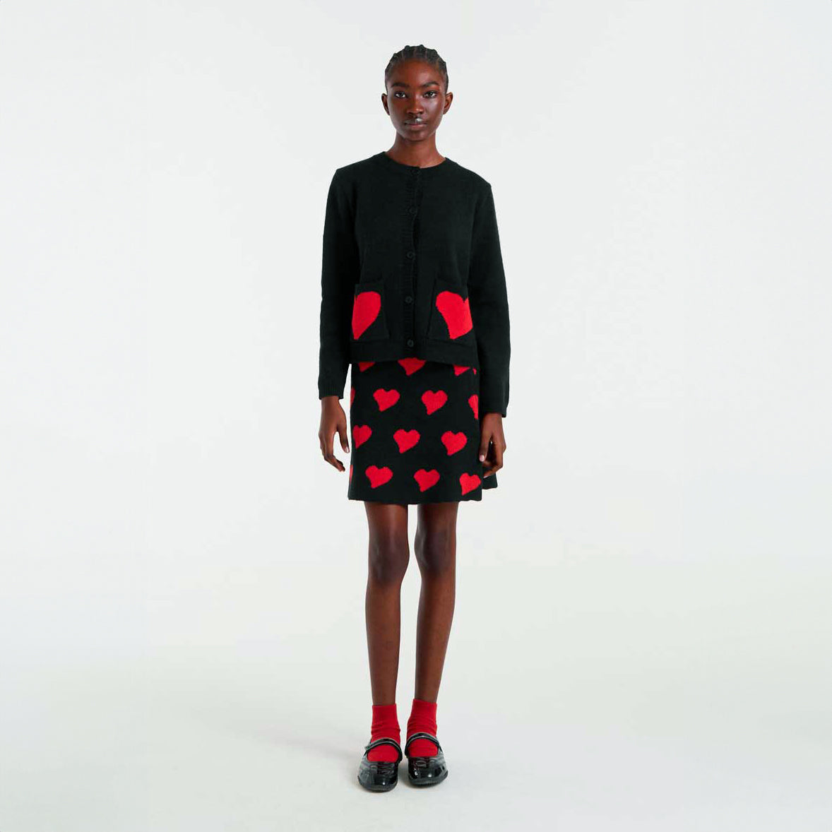 Falda corta con estampado Heart Attack Small