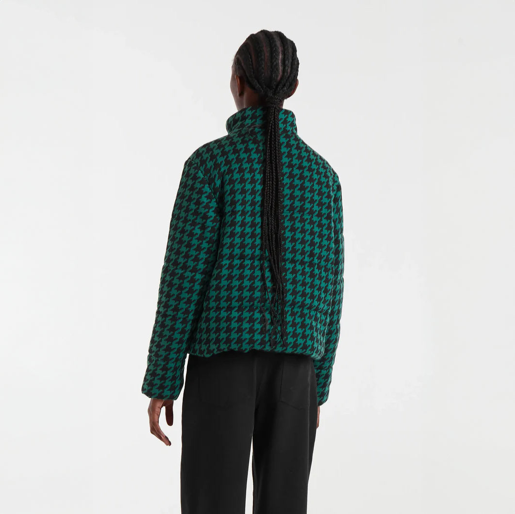 Abrigo acolchado pata de gallo