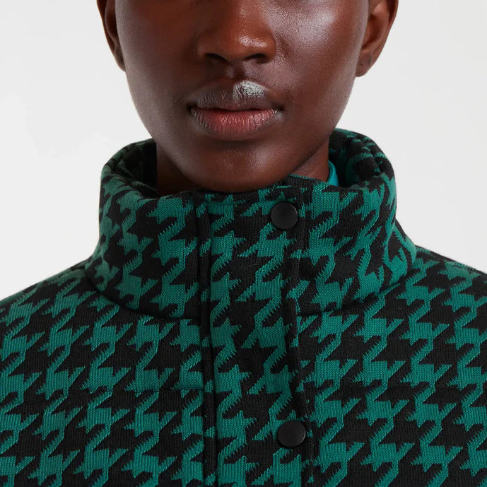 Abrigo acolchado pata de gallo