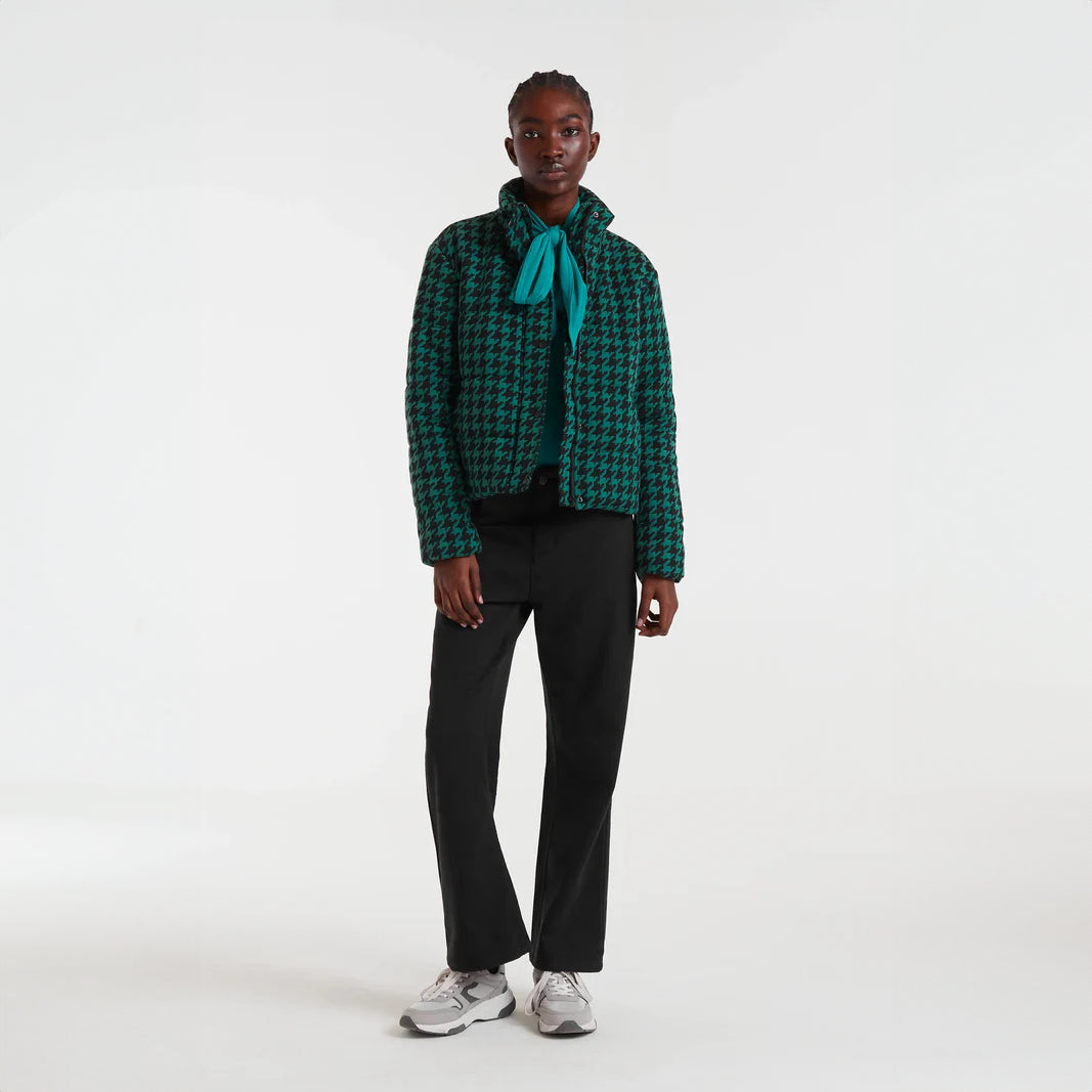 Abrigo acolchado pata de gallo