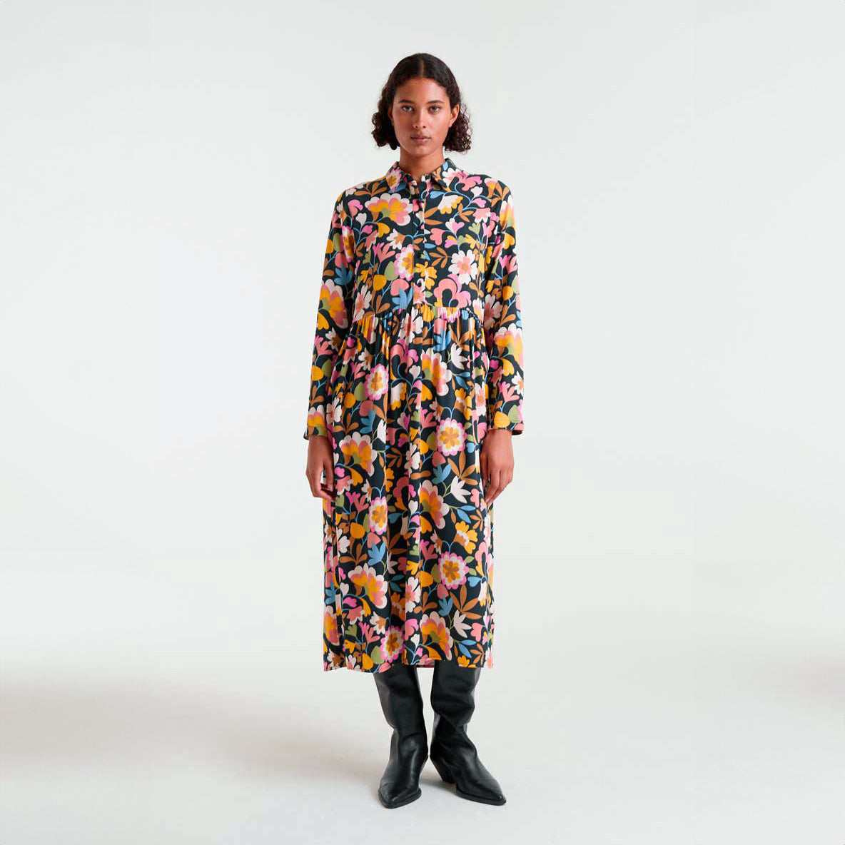 Vestido midi con estampado Baboushka