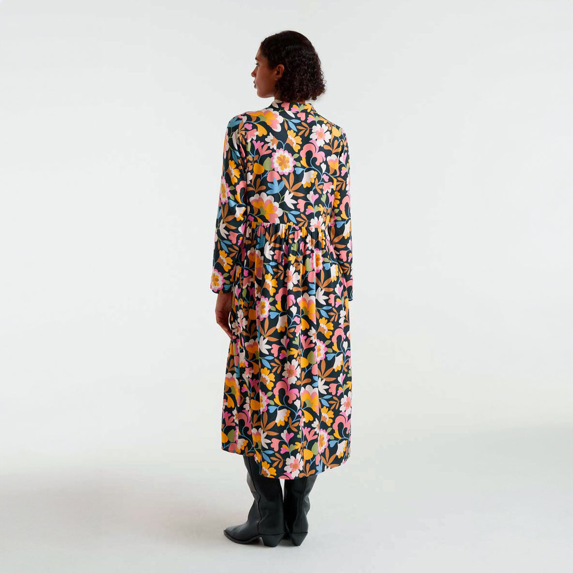 Vestido midi con estampado Baboushka