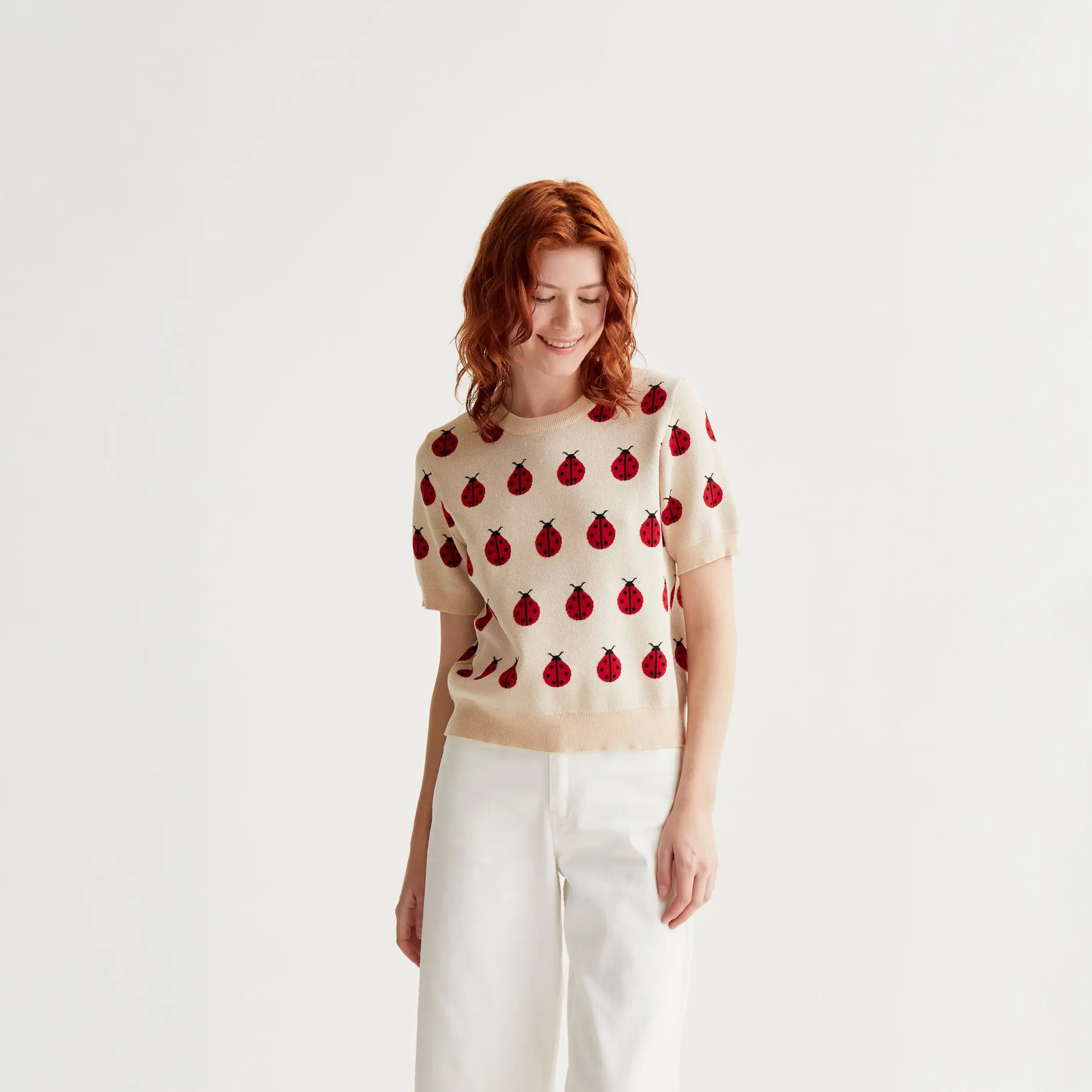 Jersey punto con estampado Red Coccinella