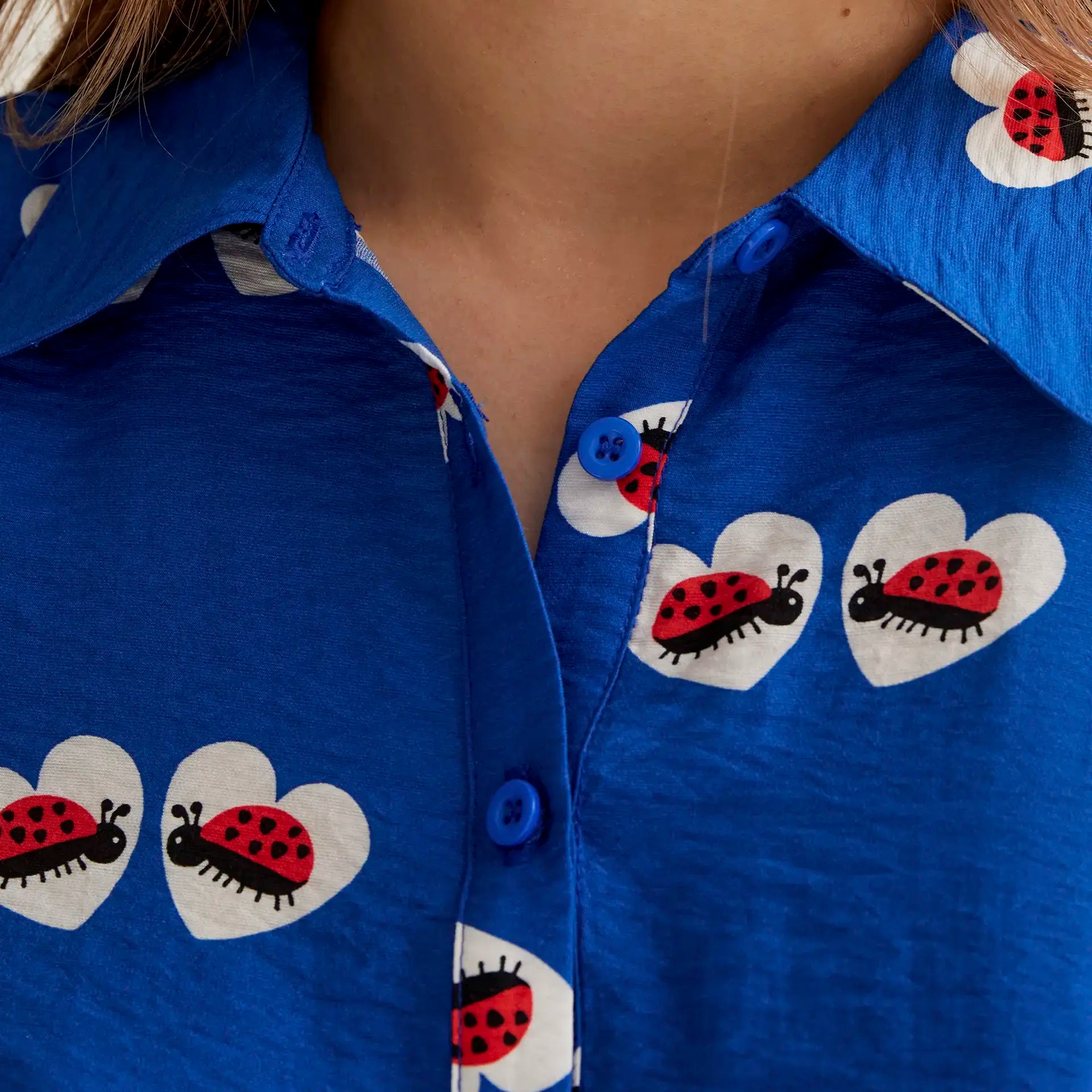 Vestido corto con estampado Coccinella