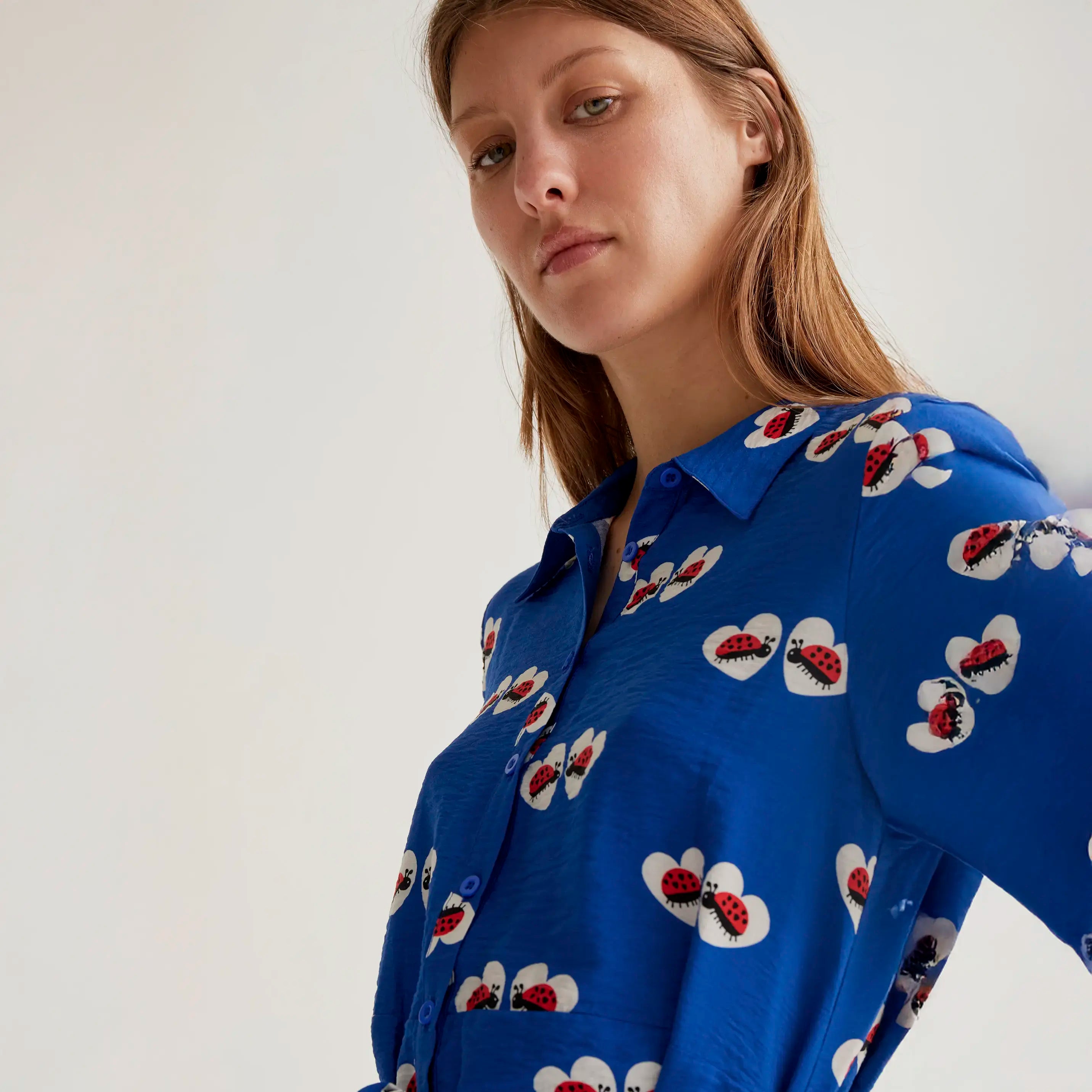 Vestido corto con estampado Coccinella