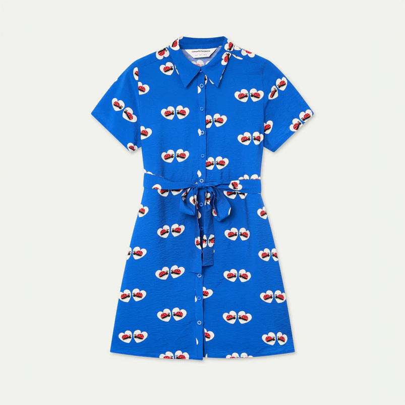 Vestido corto con estampado Coccinella