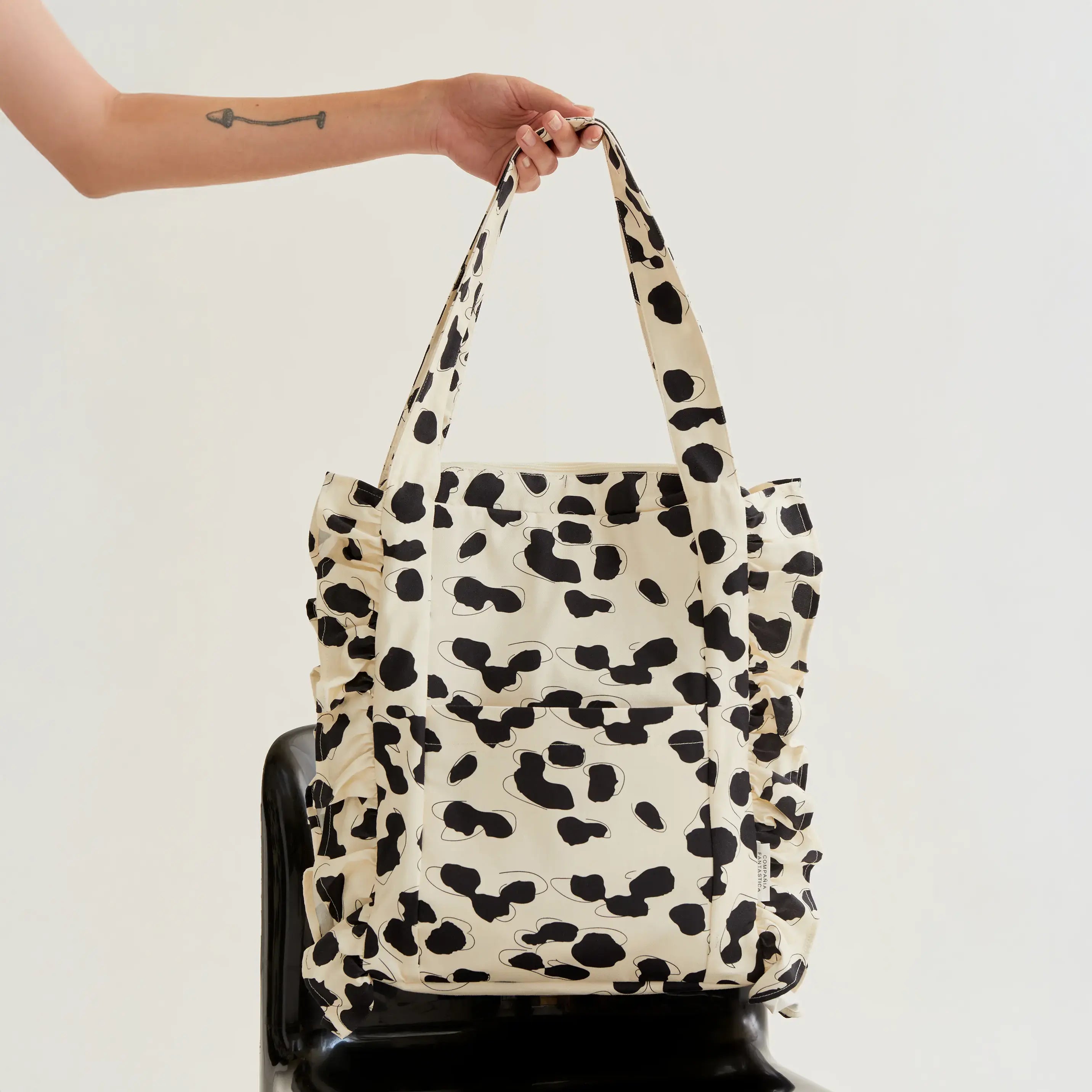 Bolso acolchado con estampado Dalmatian