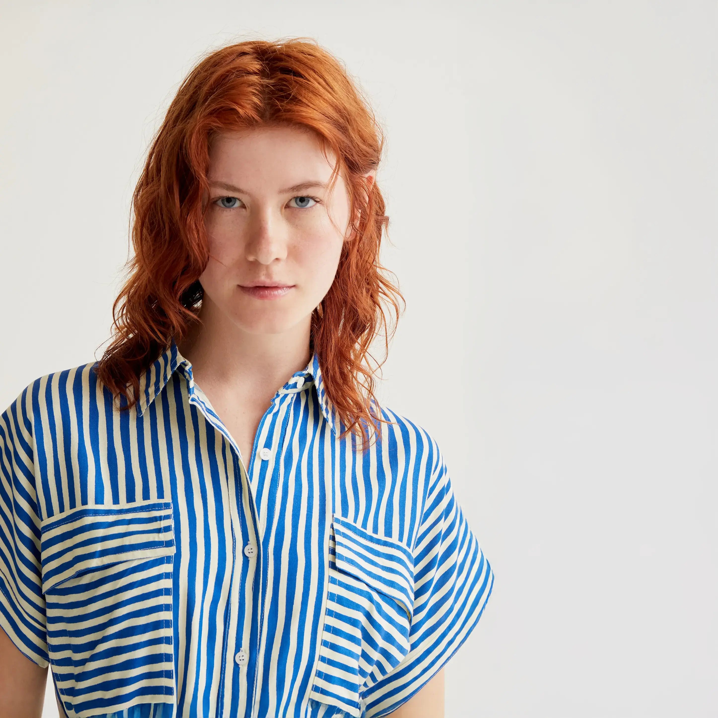 Vestido midi con estampado Lavagna Blue