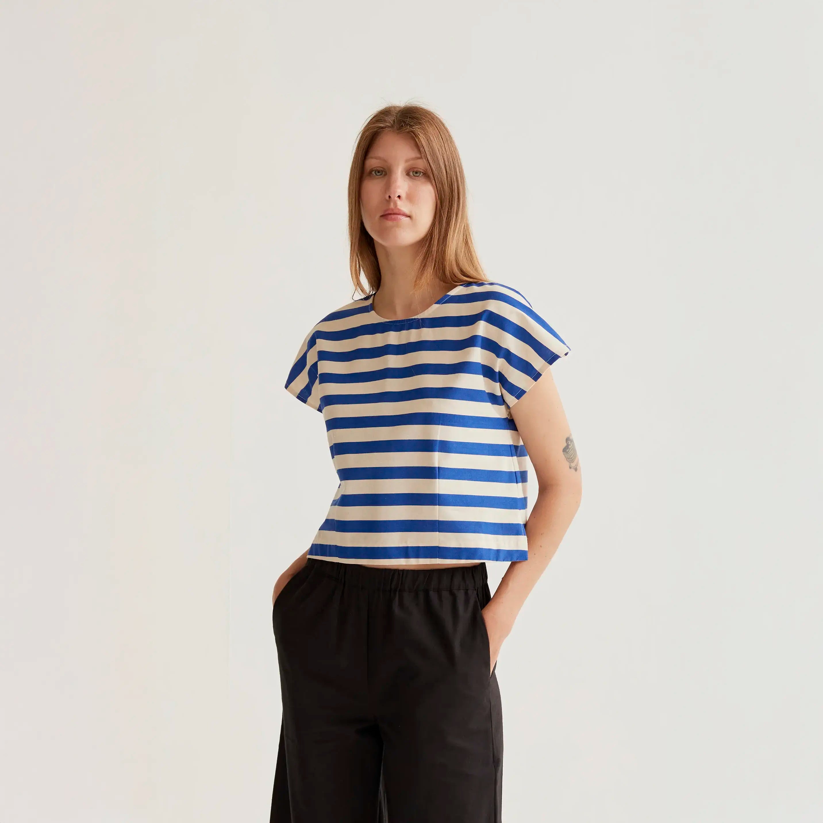 Top con estampado Bamboo Blue