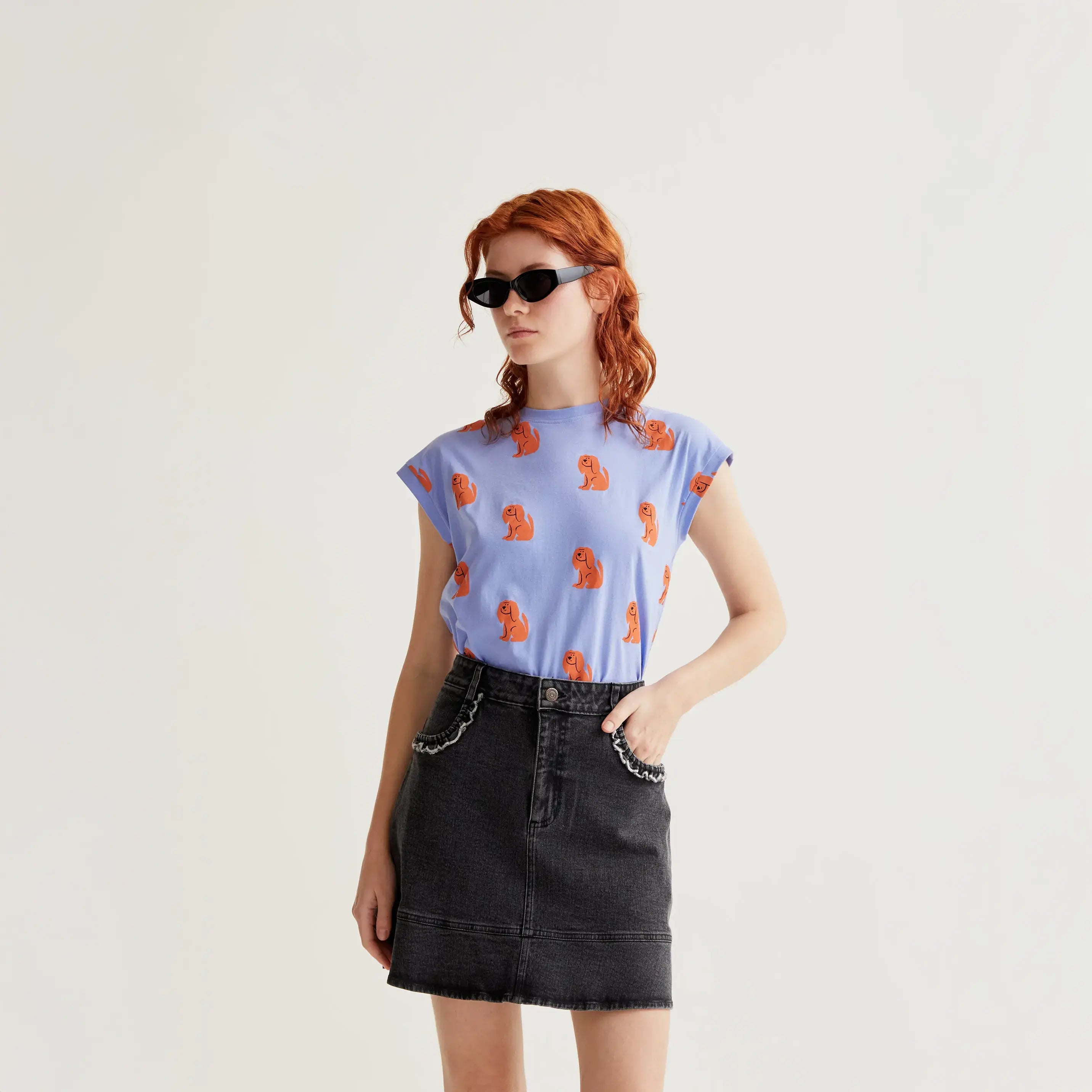 Camiseta con estampado Blue Dog