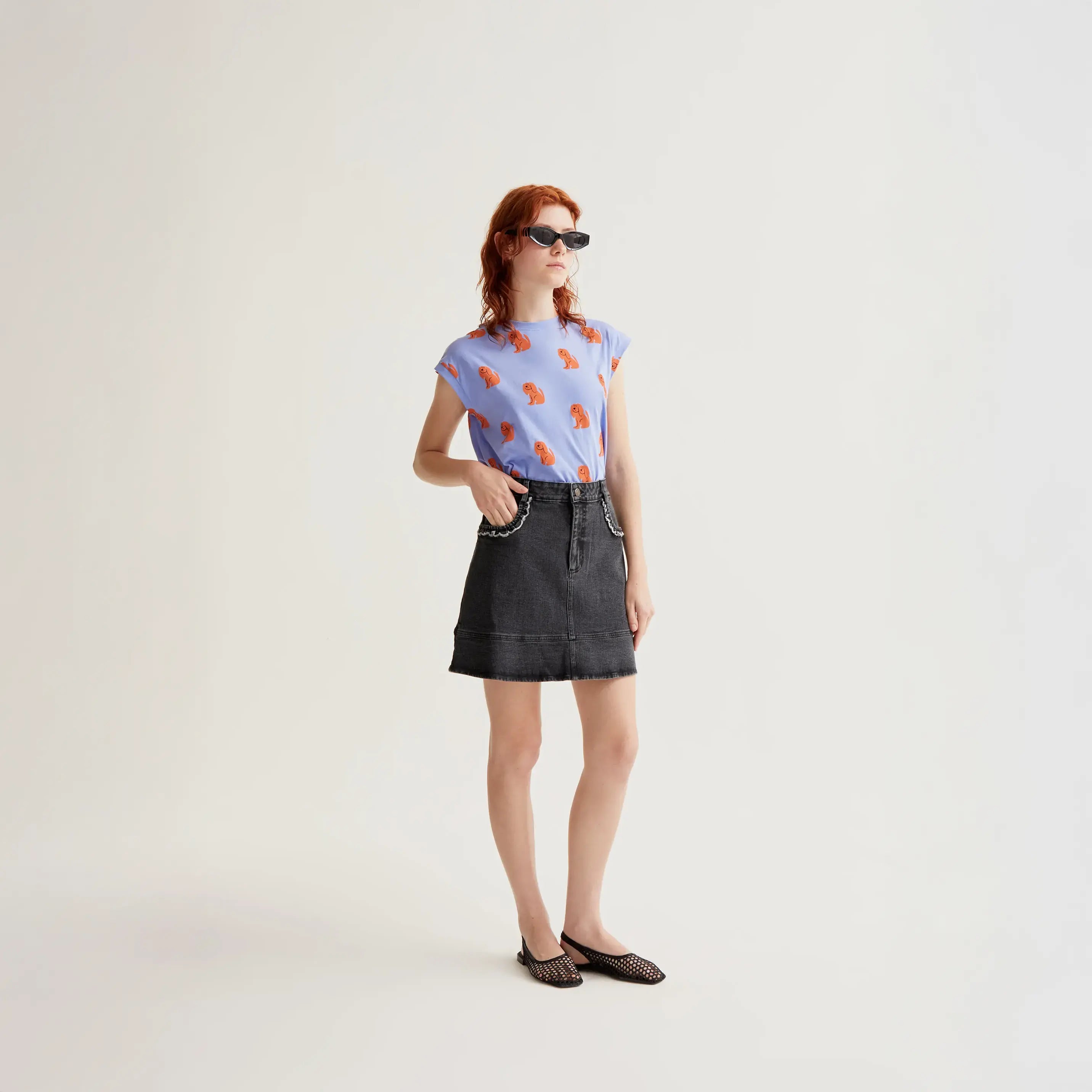 Camiseta con estampado Blue Dog