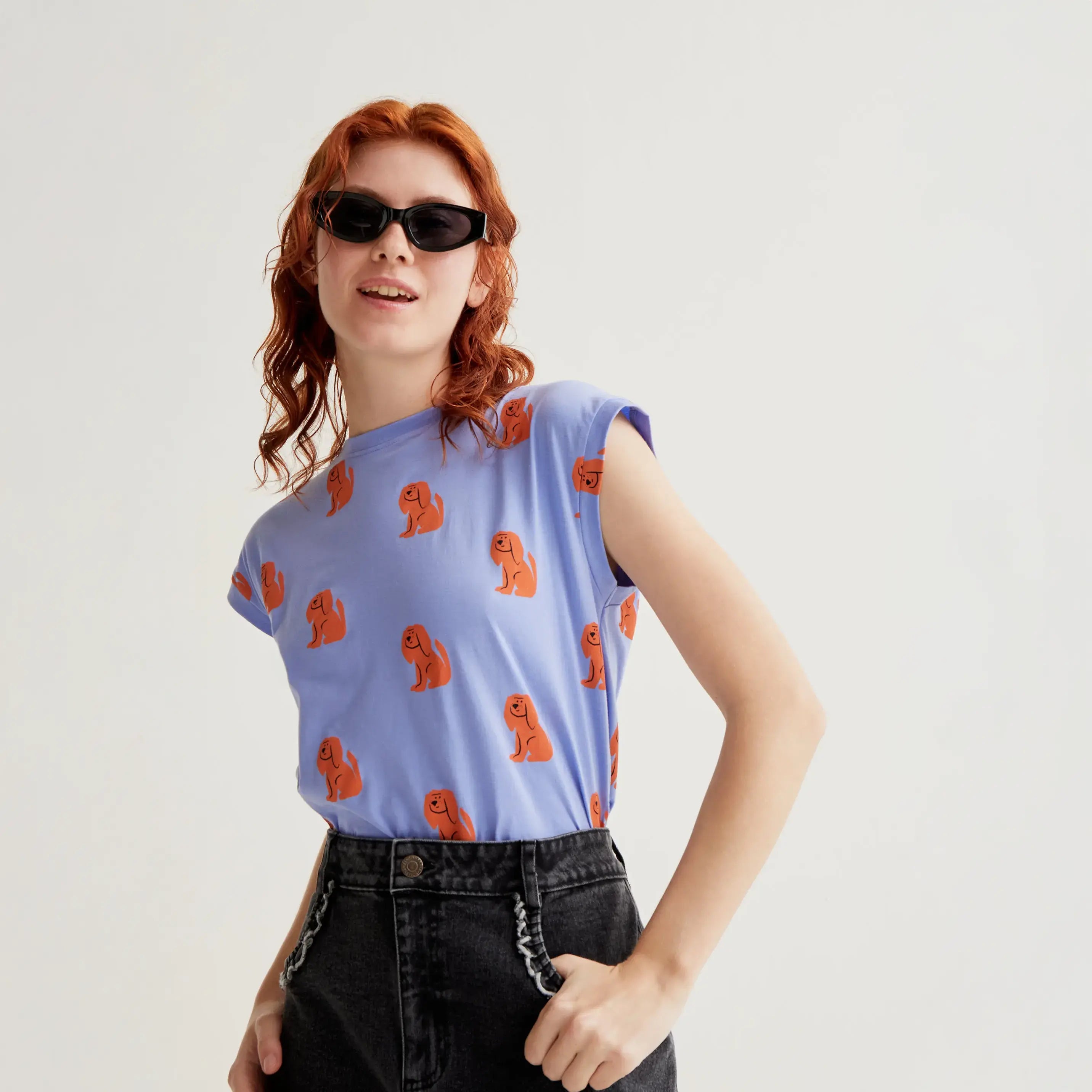 Camiseta con estampado Blue Dog