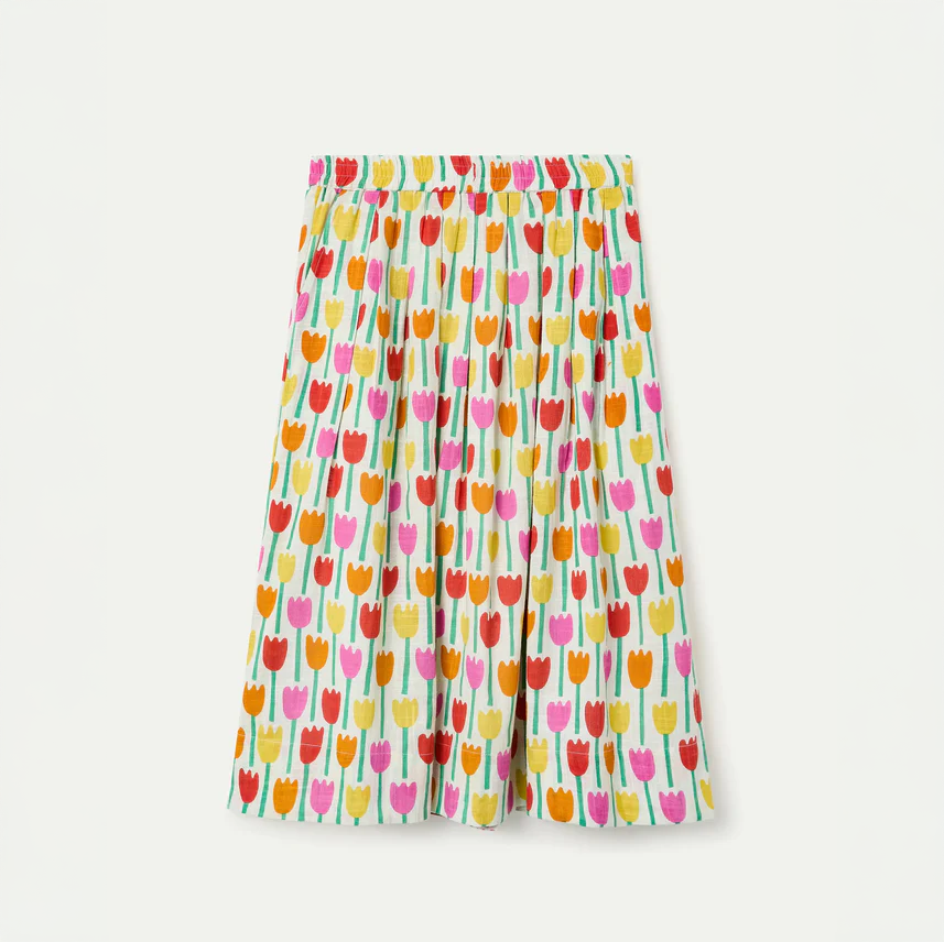 Falda midi con estampado Tulipa