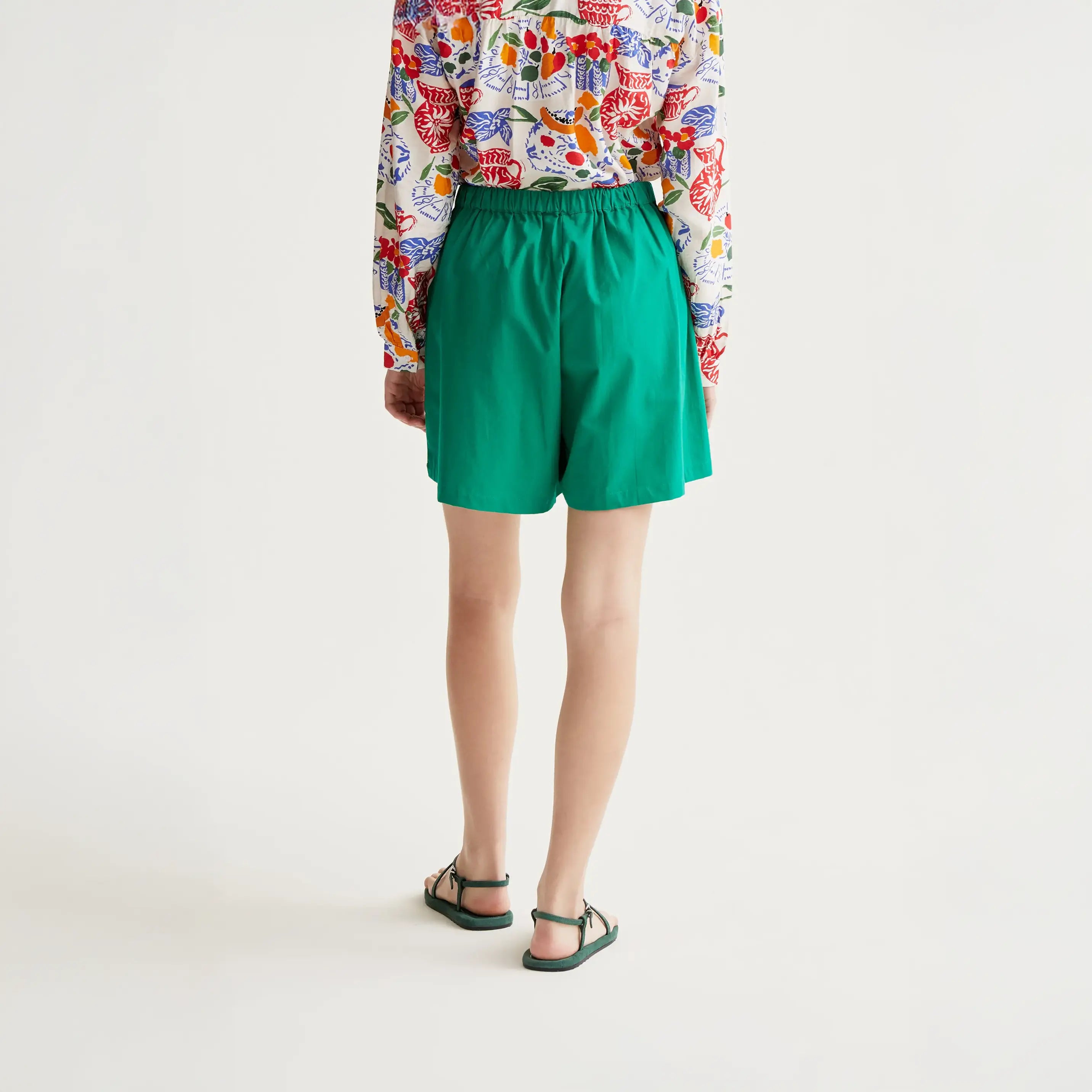 Shorts 100% algodón verde