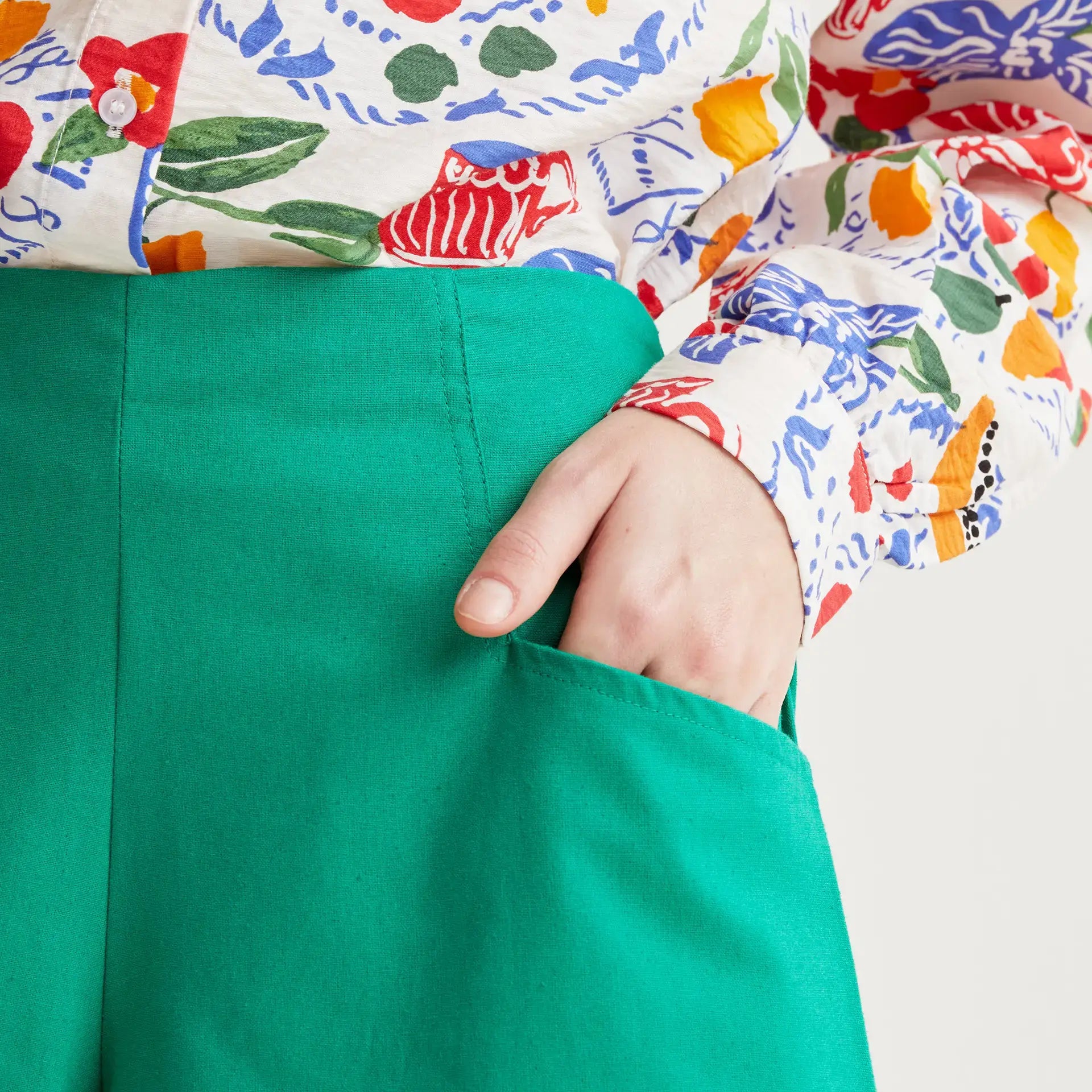 Shorts 100% algodón verde