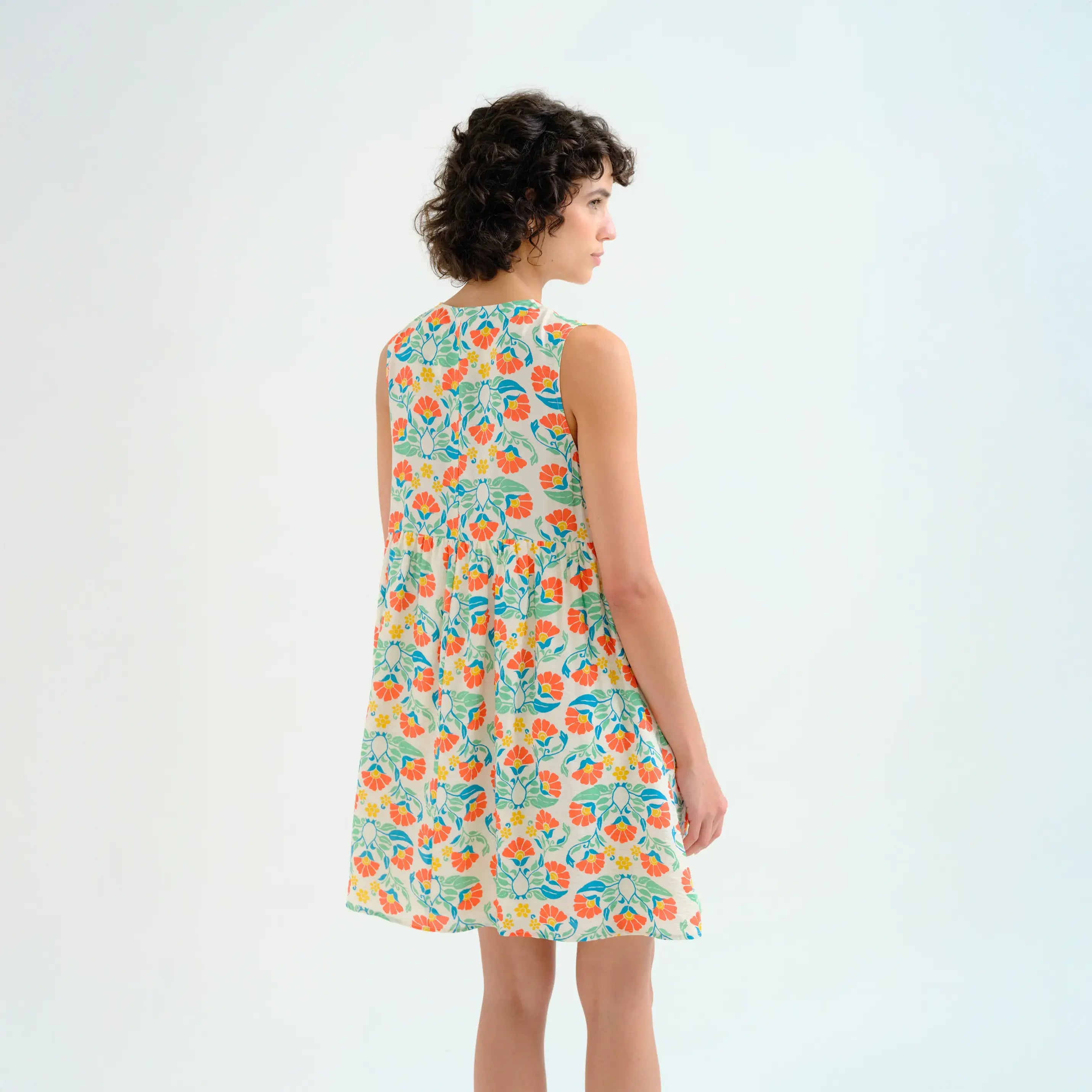 Vestido corto con estampado Small Royal