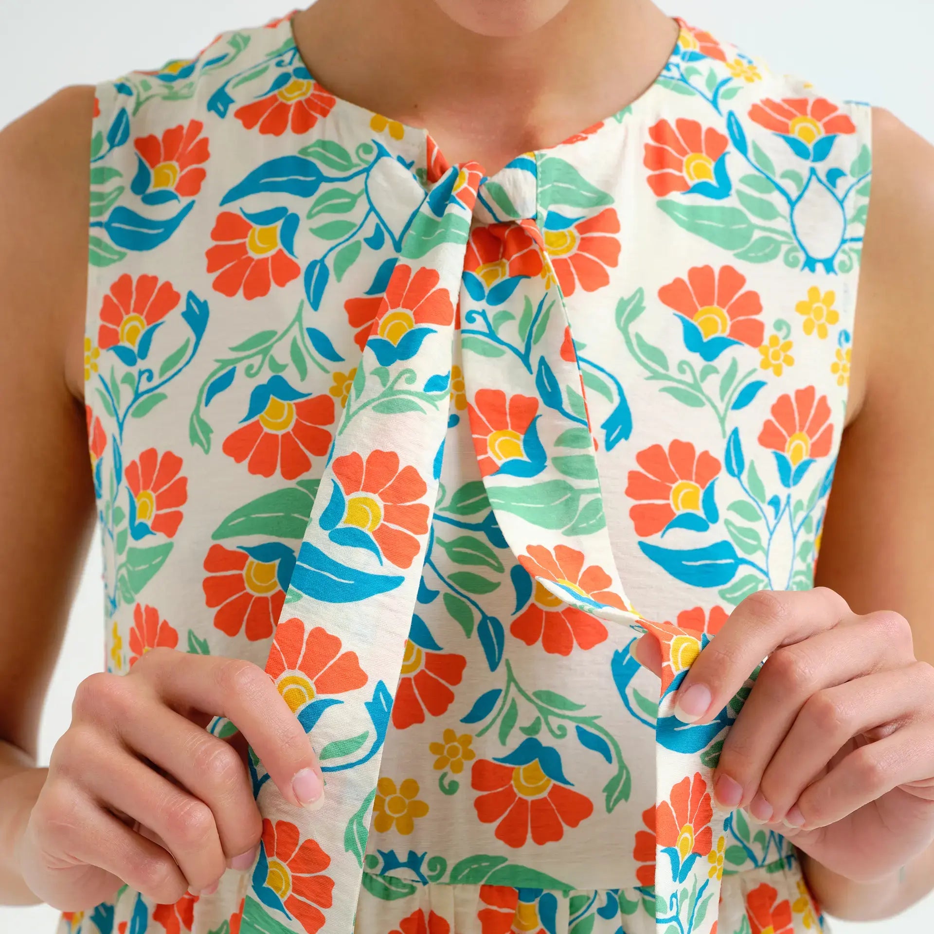 Vestido corto con estampado Small Royal