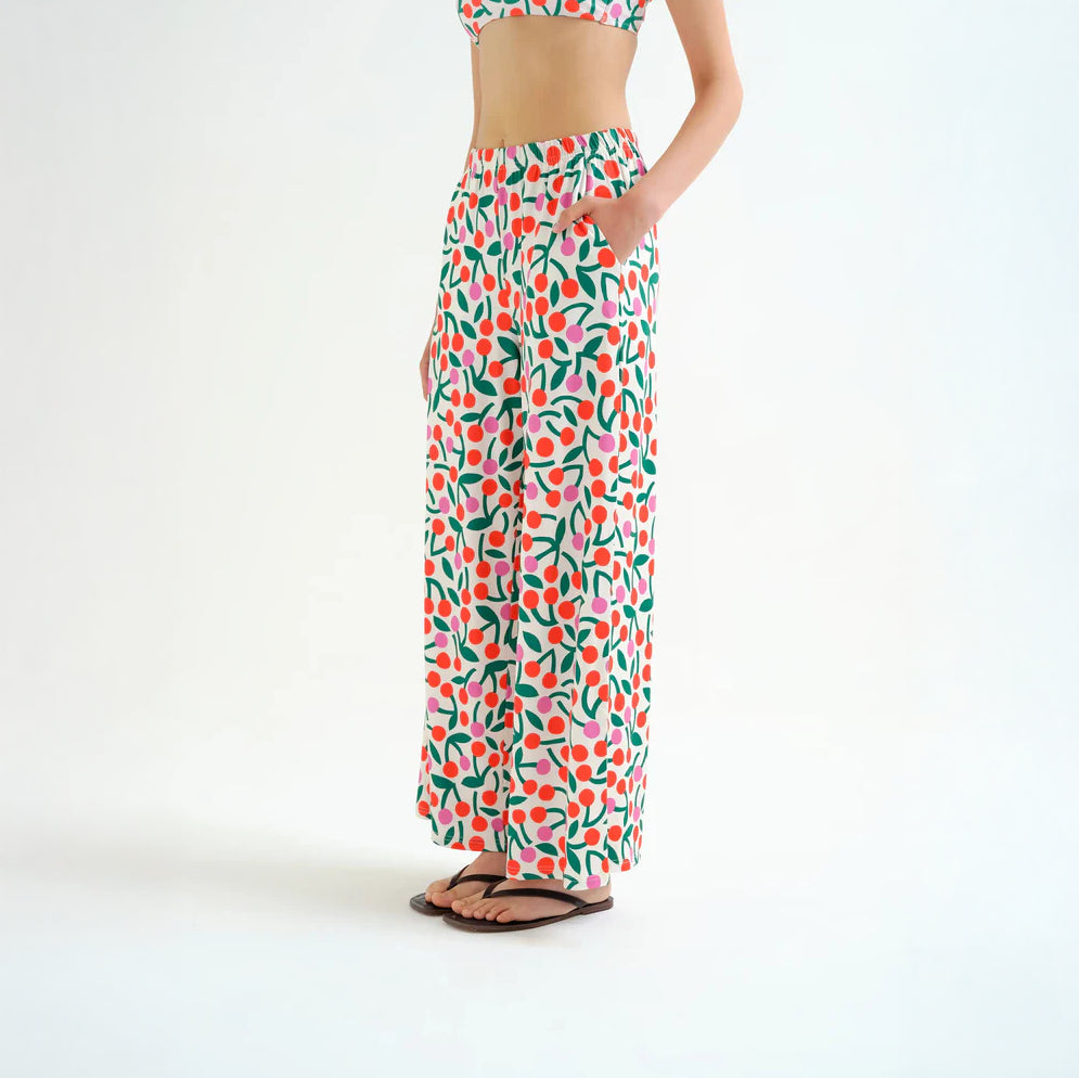 Pantalón con estampado Guinda