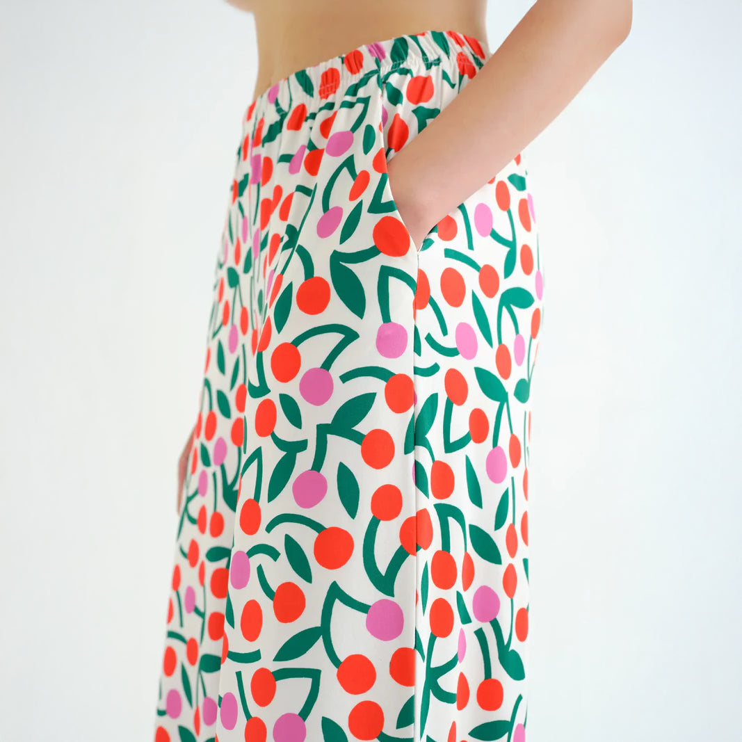 Pantalón con estampado Guinda