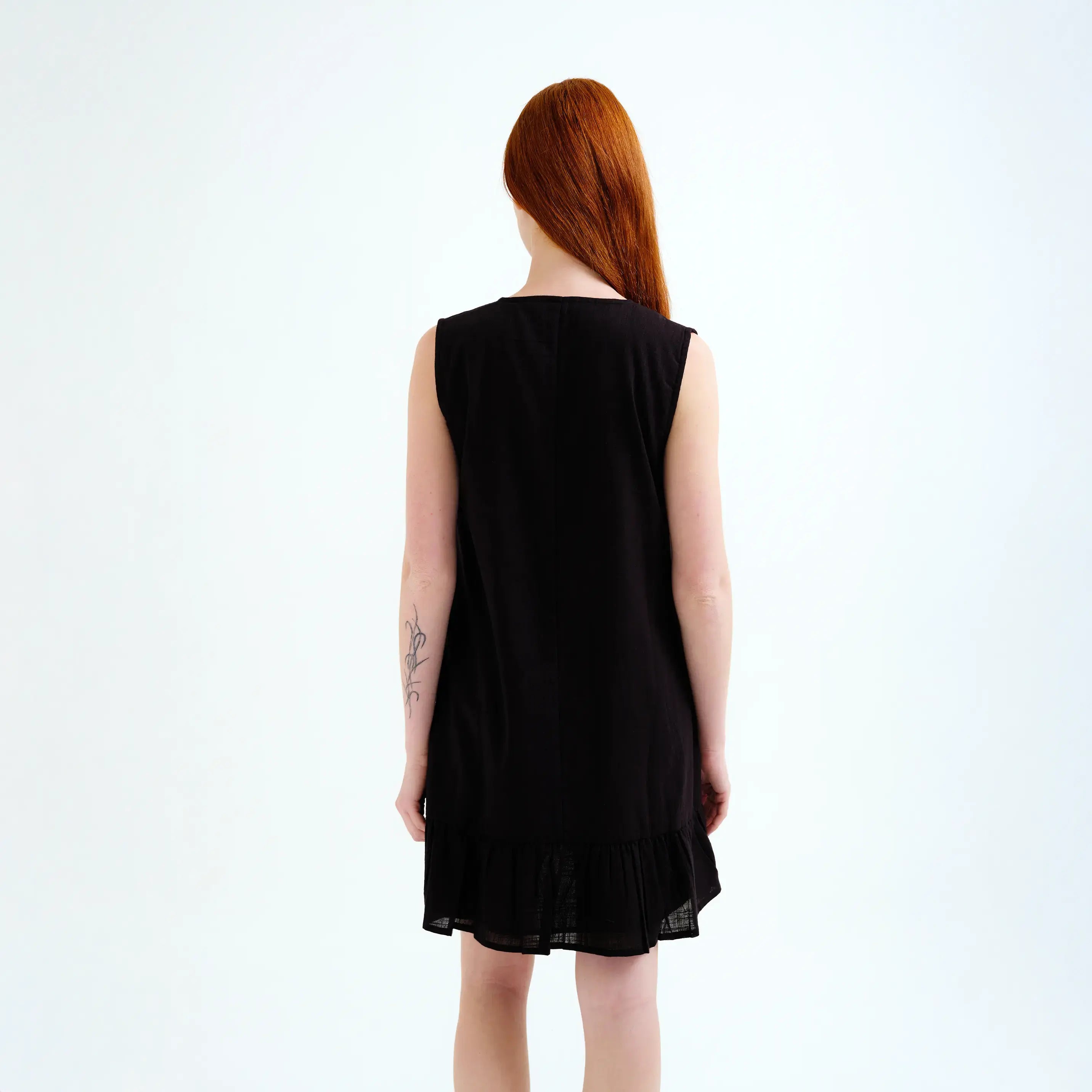 Vestido corto 100% algodón negro