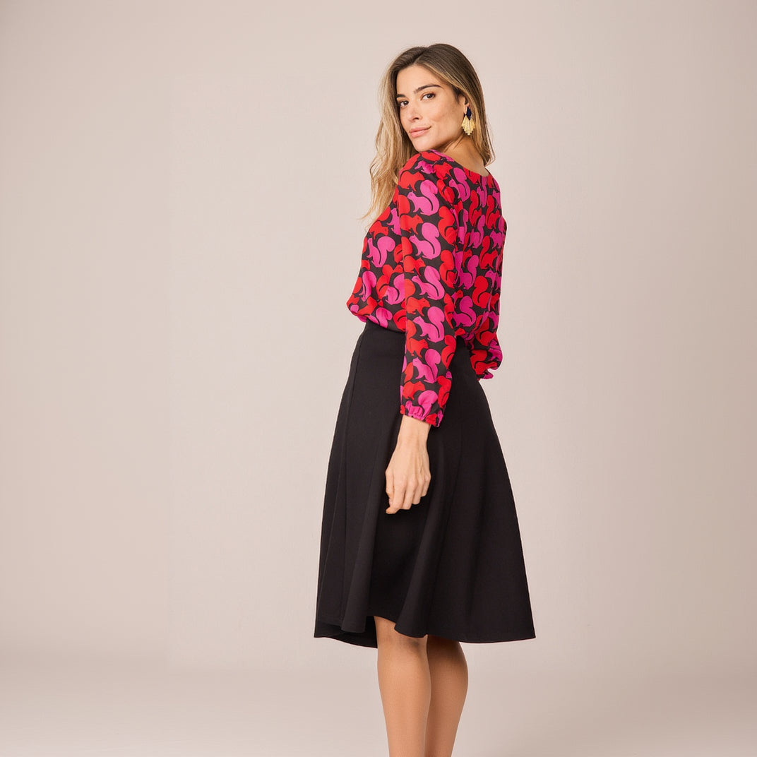 Falda Agua negro