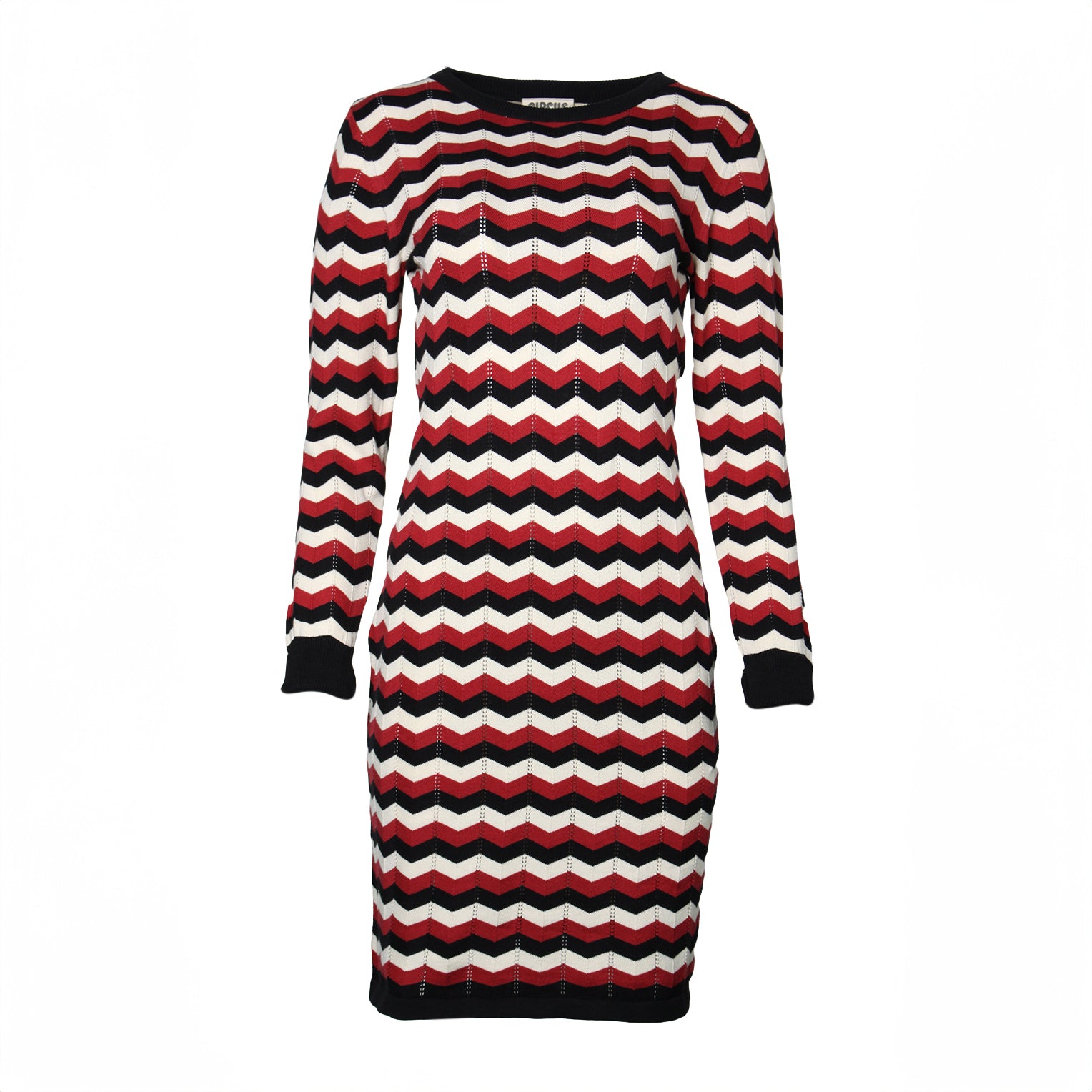 Vestido Weavy Rojo, Negro y blanco