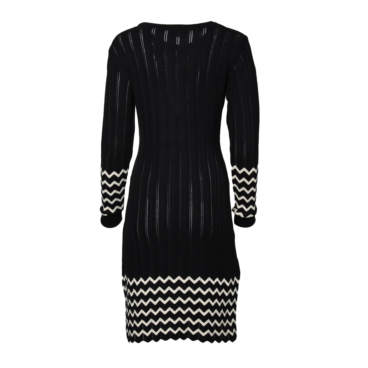 Vestido Weavy negro y beige