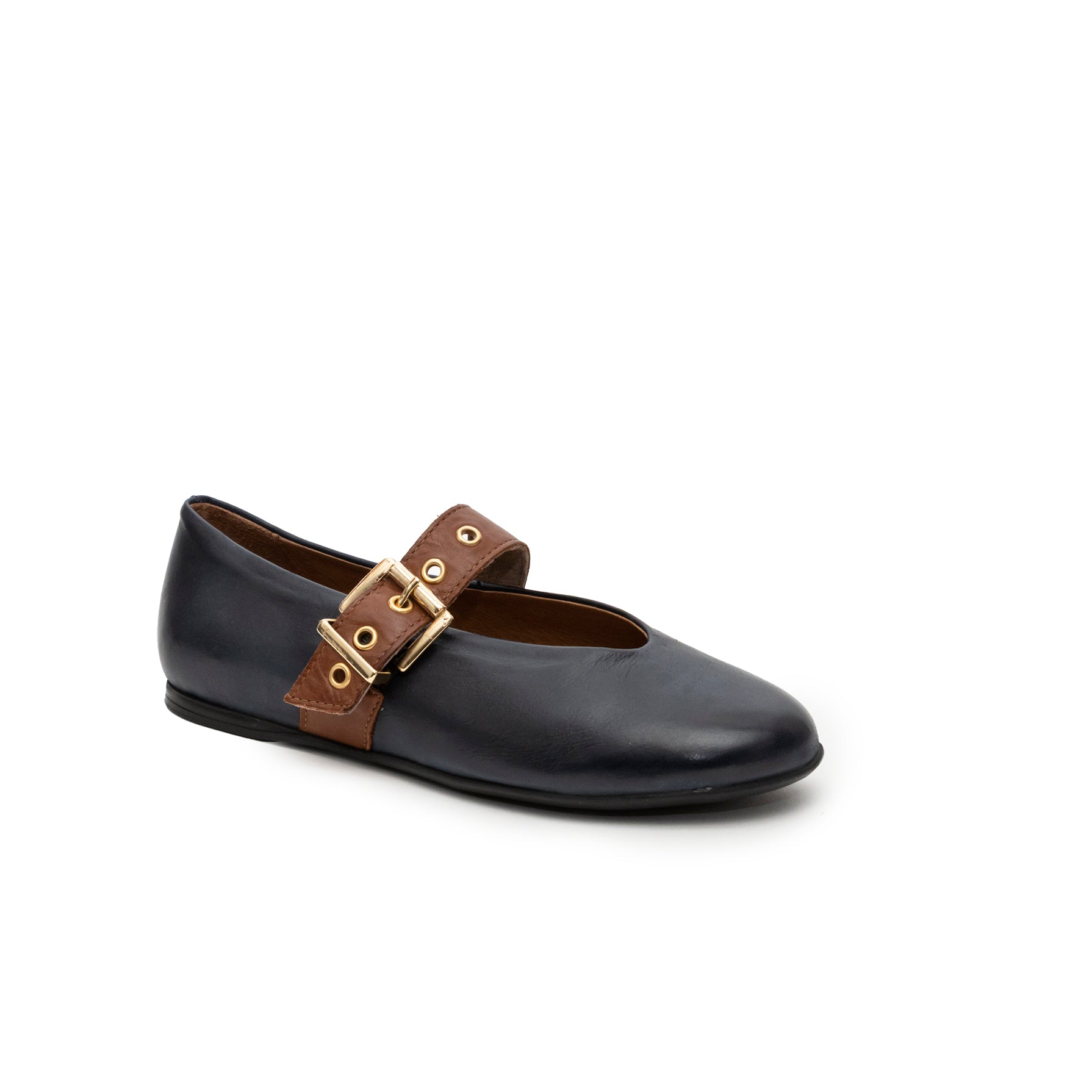 Nina azul marino y marrón