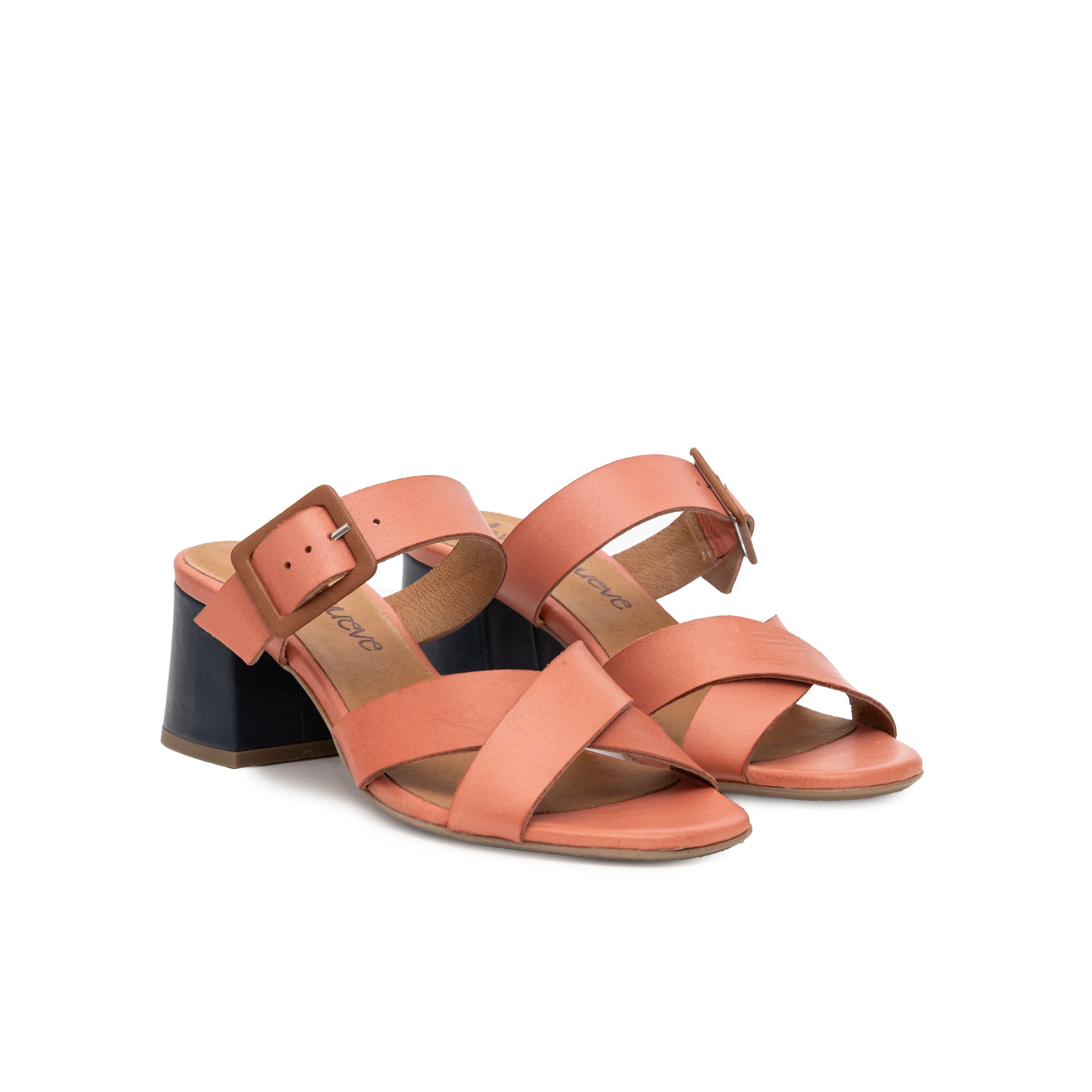 Tamara coral y azul marino