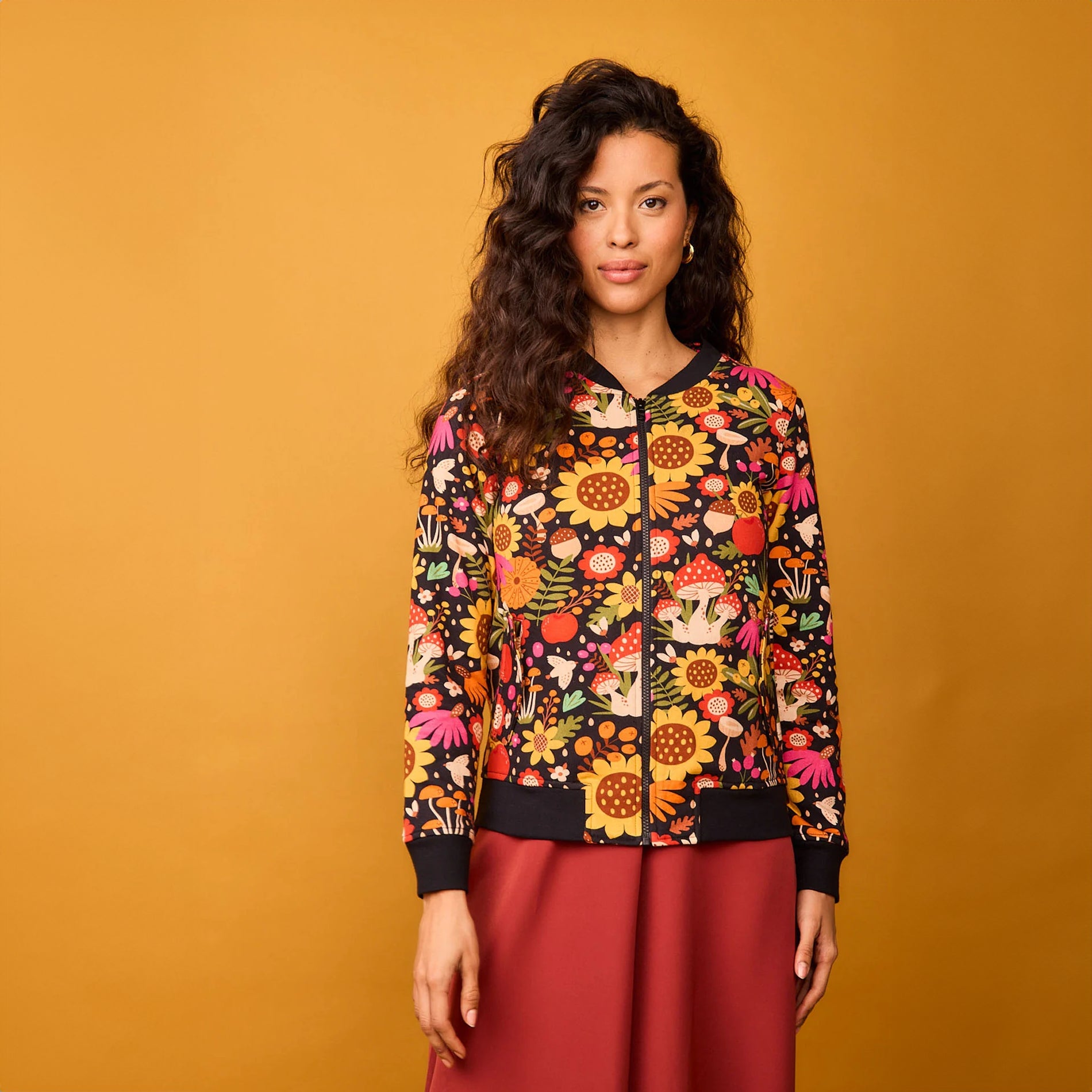 Bomber Bosque Blanca Girasol