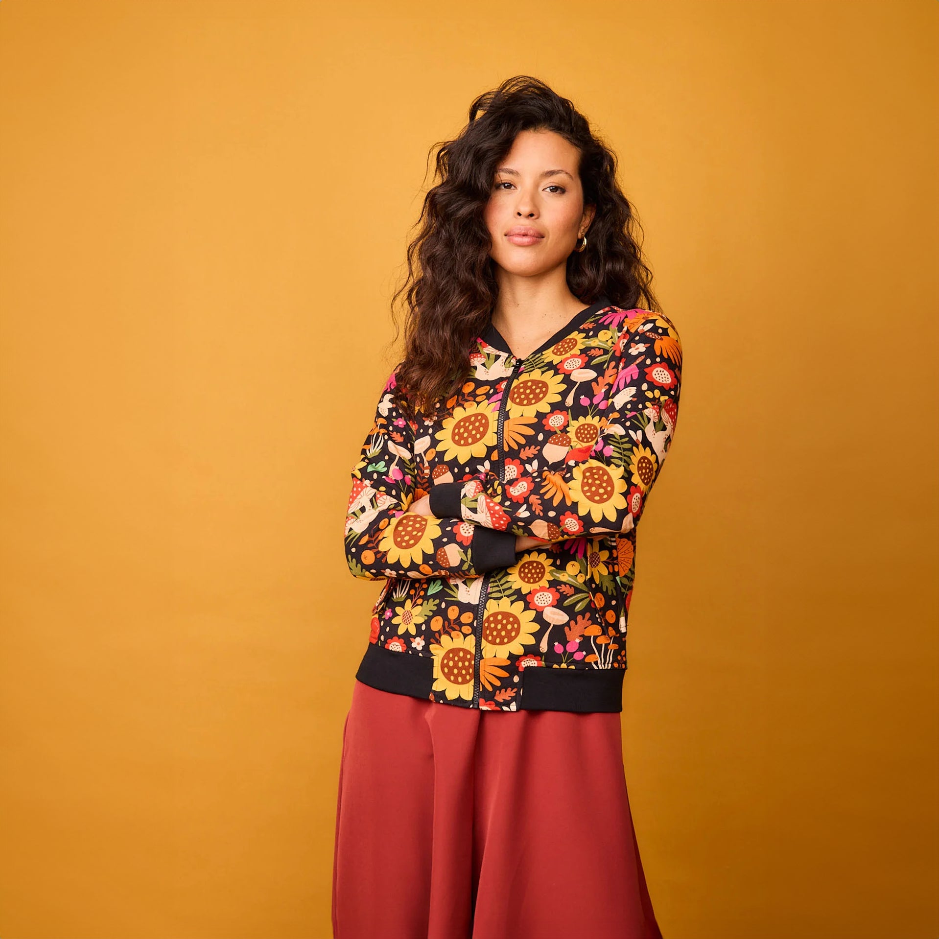 Bomber Bosque Blanca Girasol