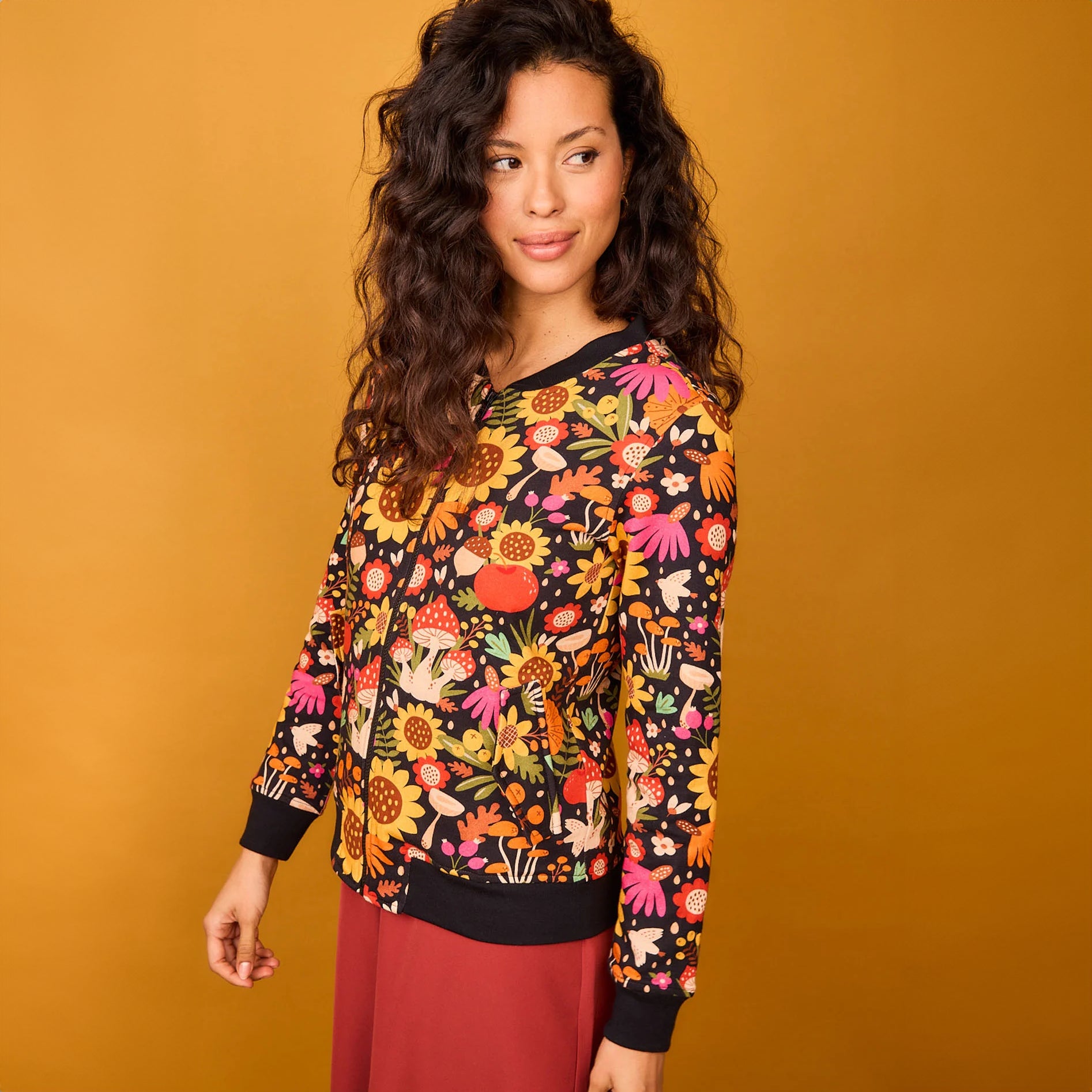 Bomber Bosque Blanca Girasol