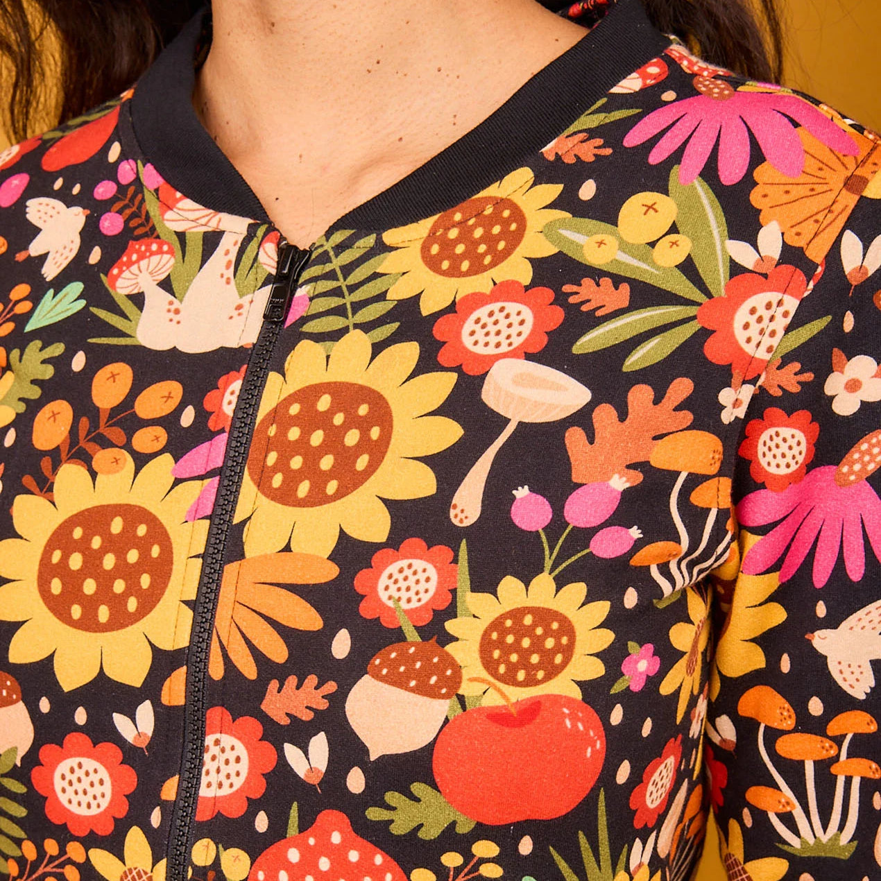 Bomber Bosque Blanca Girasol