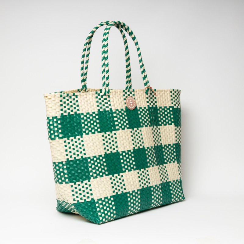 Bolso trenzado verde