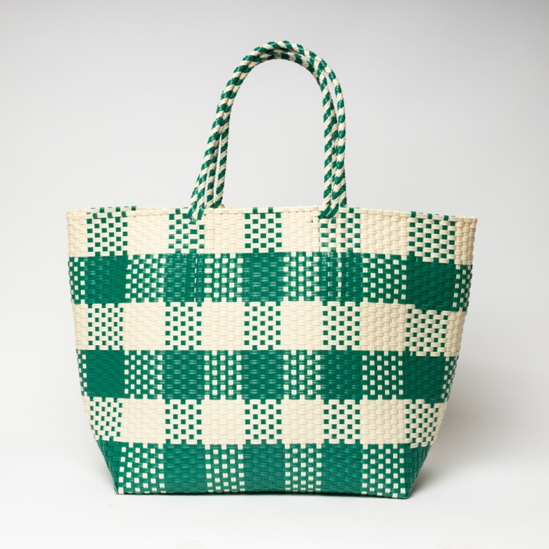 Bolso trenzado verde