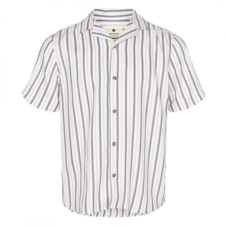 Camisa AKLEO Indian Teal rayas verticales