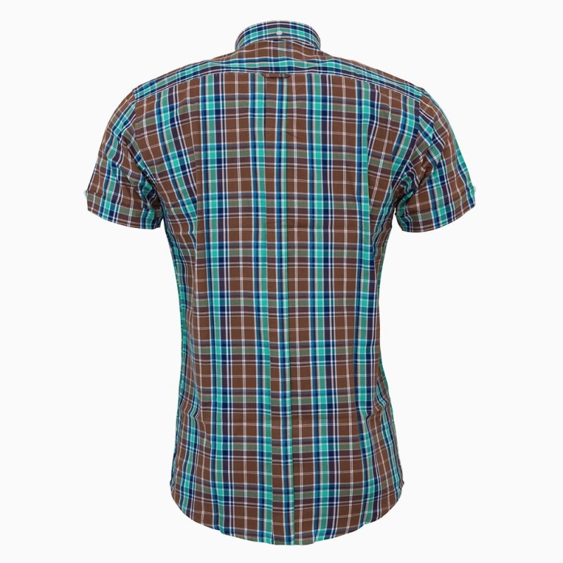 Camisa cuadros marrón Relco