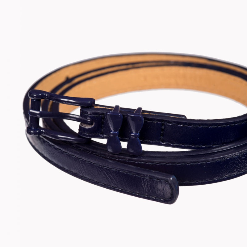 Cinturon lazo fino azul marino