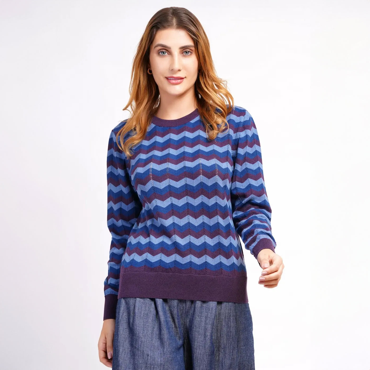 Jersey Zigzag Morado y Azul